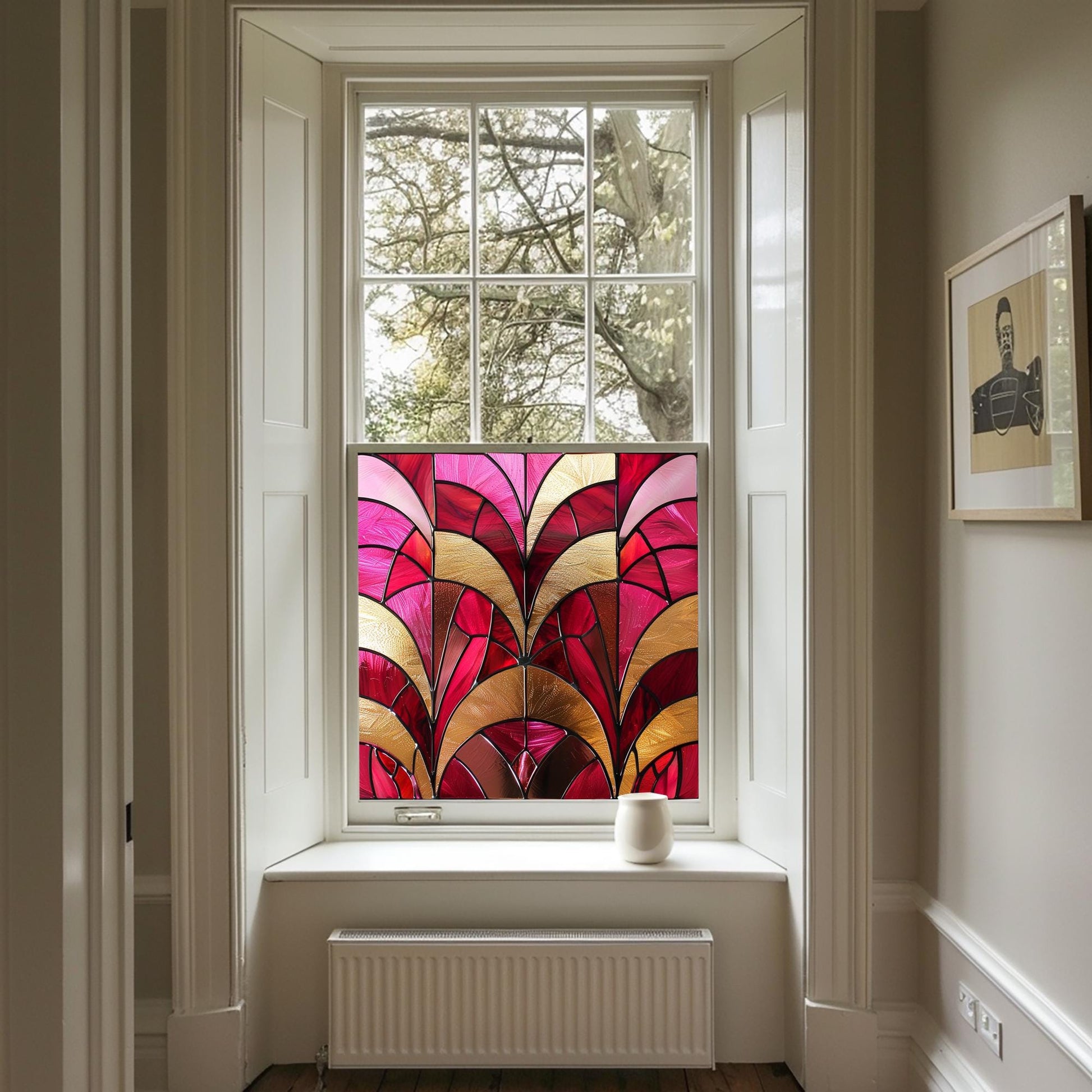 Window Film, Privacy Window Film, Art Deco Window Film, Decorative Window Film, Window, Front Door Window Film, Stained Glass Window Film Creative Windows