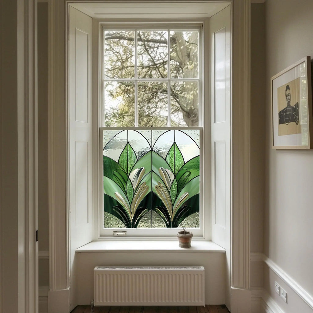Art Deco Window Film: Arienzo Privacy Stained Glass Window Film Creative Windows