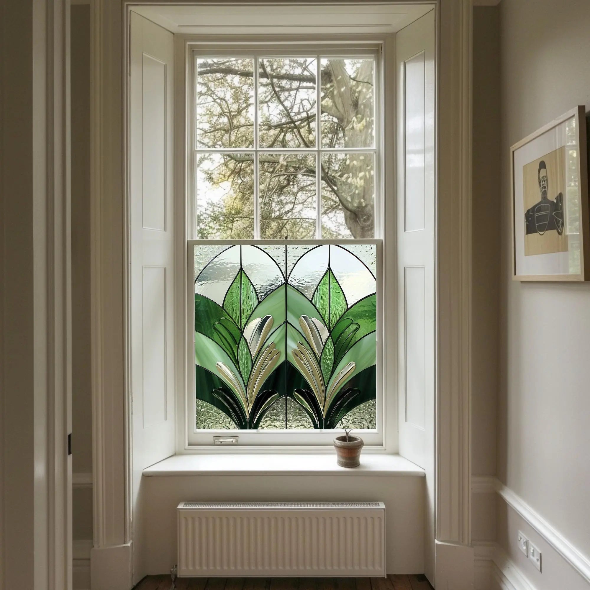 Art Deco Window Film: Arienzo Privacy Stained Glass Window Film Creative Windows