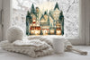 Christmas Window Sticker, Christmas Winter Scene Window Sticker, Double-Sided Reusable Christmas Window Sticker! Christmas Window Decal, Creative Windows