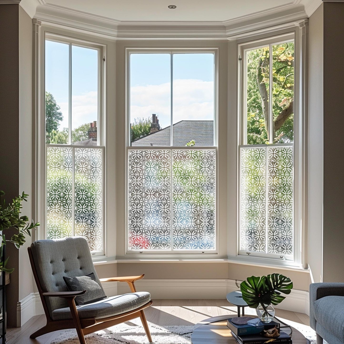 Frosted Privacy Window Film, Patterned Privacy Window Film, Window Film, Patterned Window Film, Decorative Patterned Window Film, Creative Windows