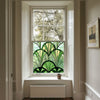 Green Art Deco Window Film - Aprica Stained Glass Privacy Window Film Creative Windows