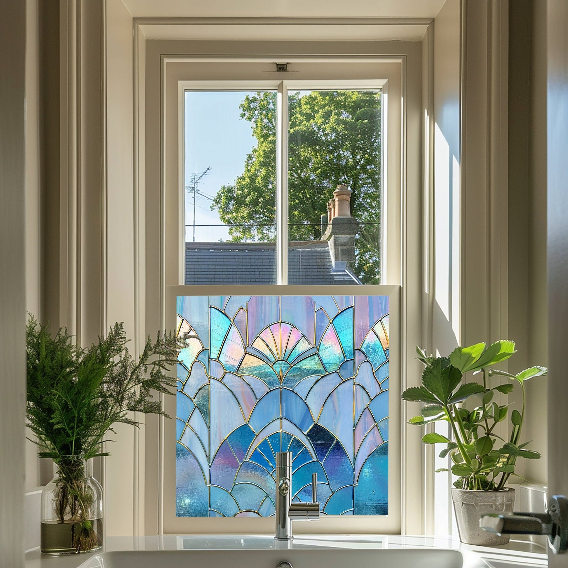 Art Deco Window Film, Privacy Window Film, Window Film, Decorative Window Film, Patterned Window Film, Coloured Window Film, Stained Glass Creative Windows