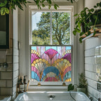 Zimone Privacy Stained  Glass Window Film Creative Windows