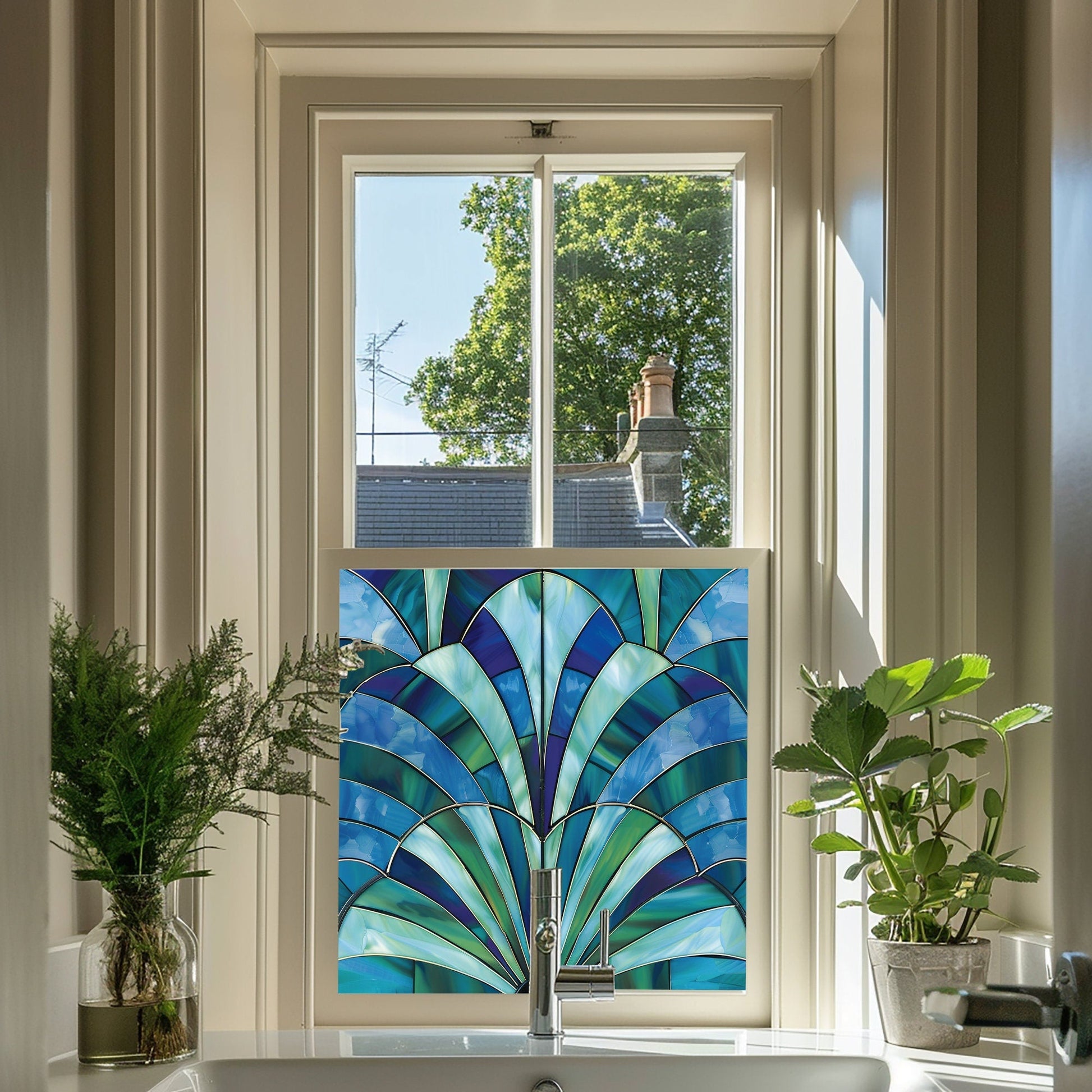 Art Deco Window Film, Privacy Window Film, Window Film, Decorative Window Film, Patterned Window Film, Coloured Window Film, Stained Glass Creative Windows