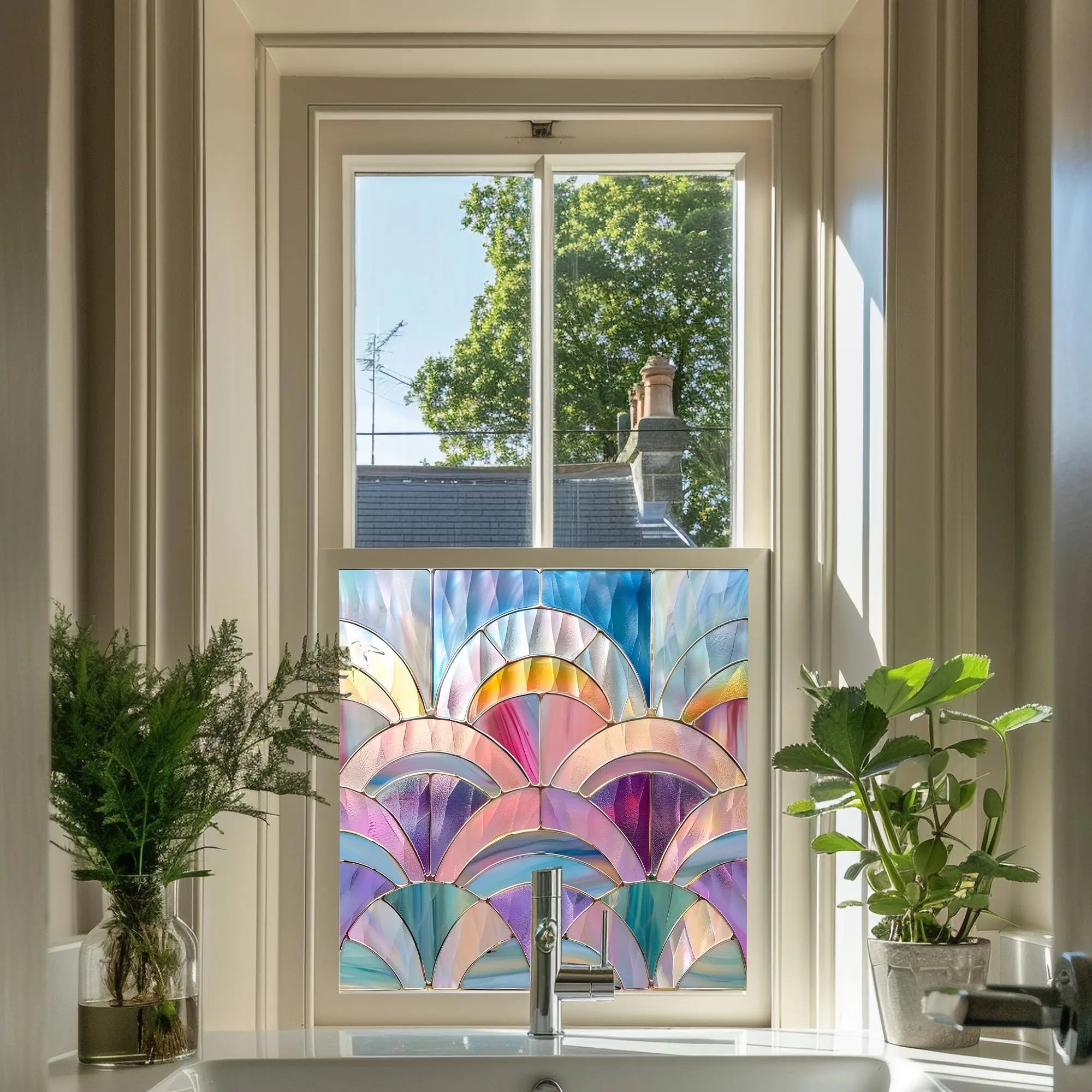 Sestao Art Deco Stained Glass Window Film Creative Windows