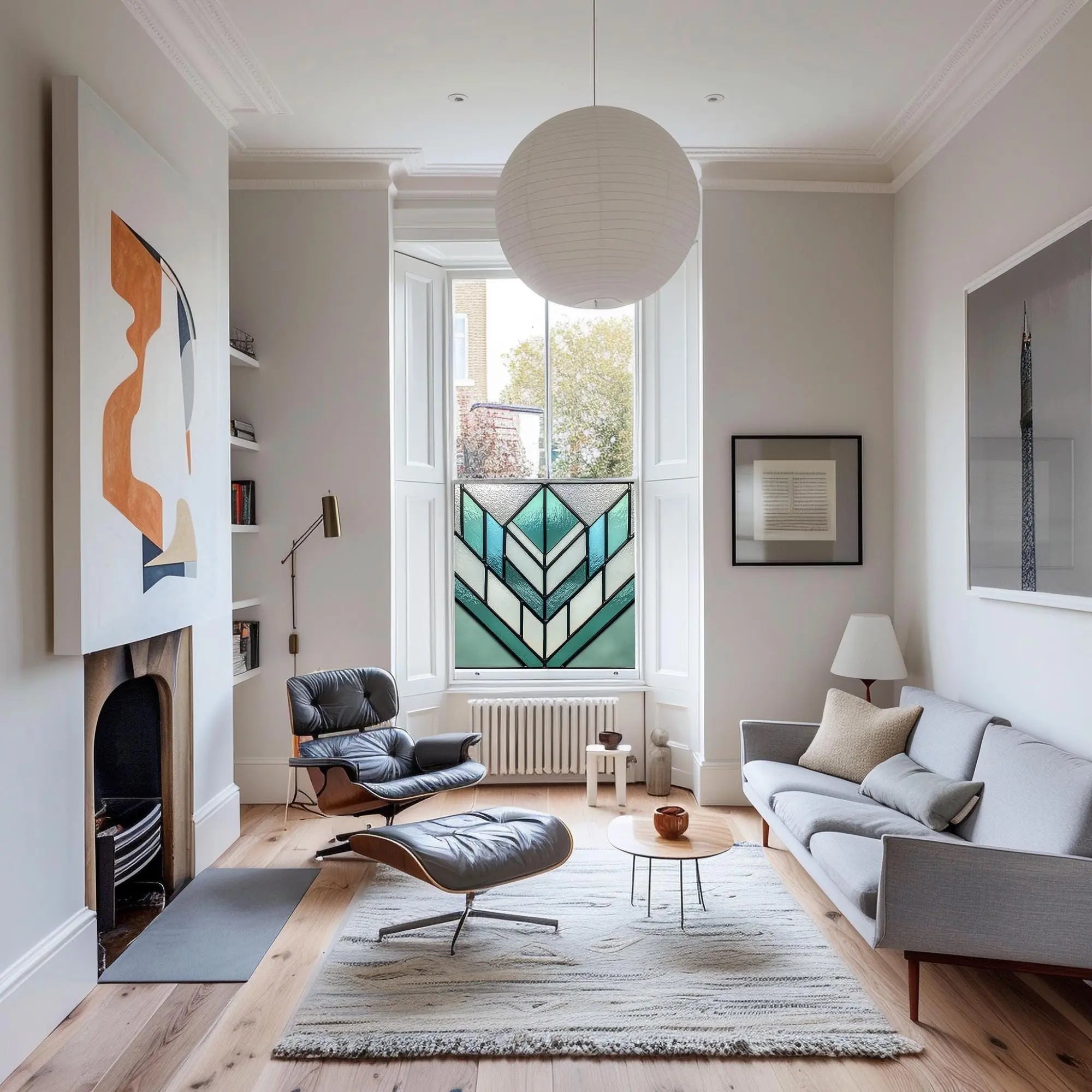 Livraga Blue Decorative Privacy Window Film Creative Windows