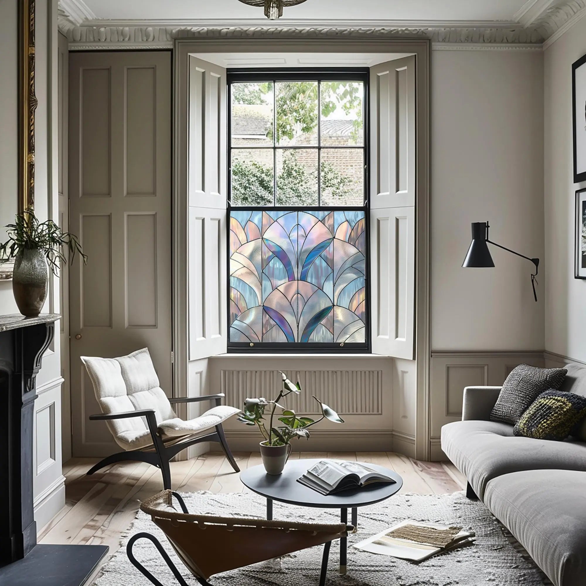 Avellino Privacy Stained Glass Privacy Window Film Creative Windows