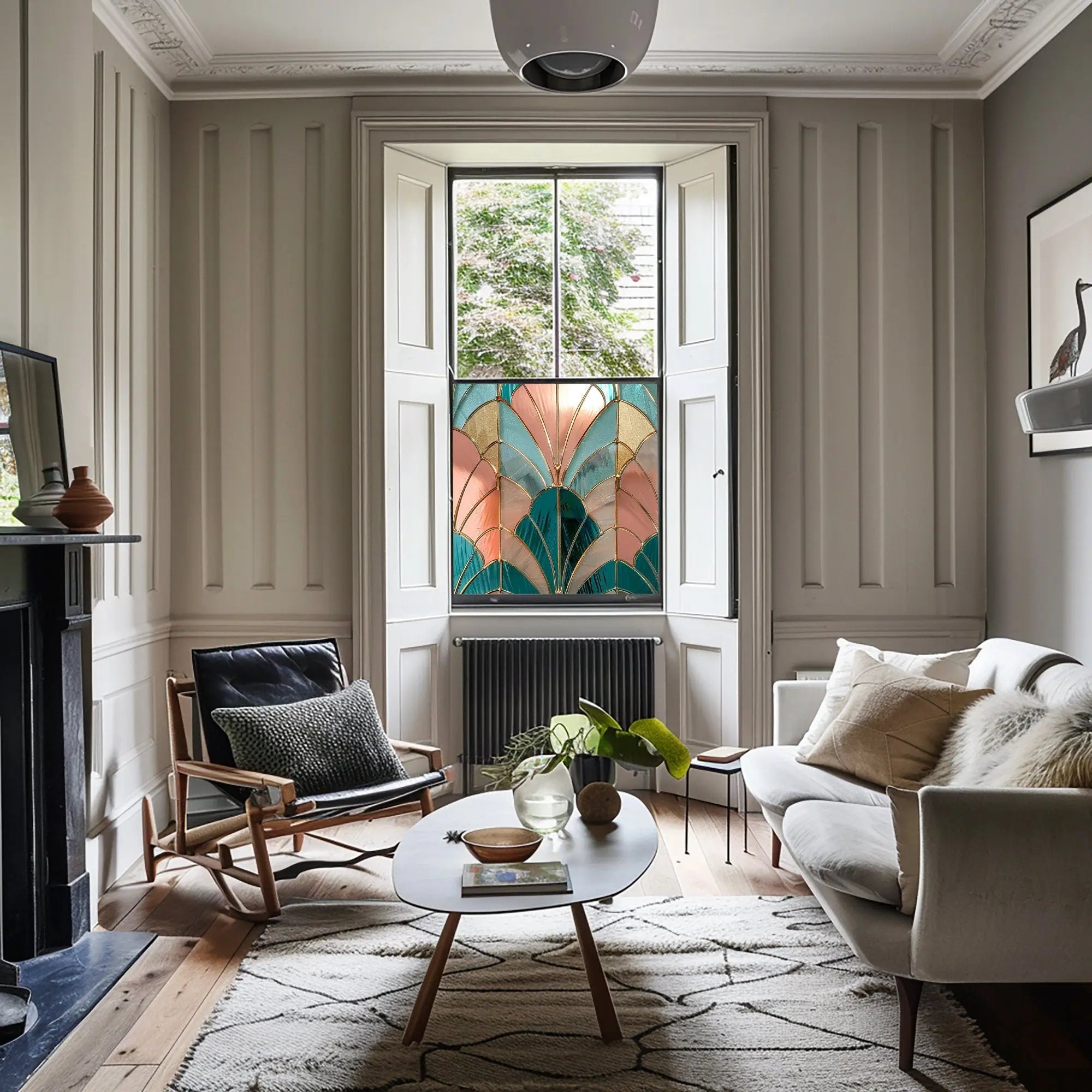 Veglie Stained Glass Privacy Window Film Creative Windows