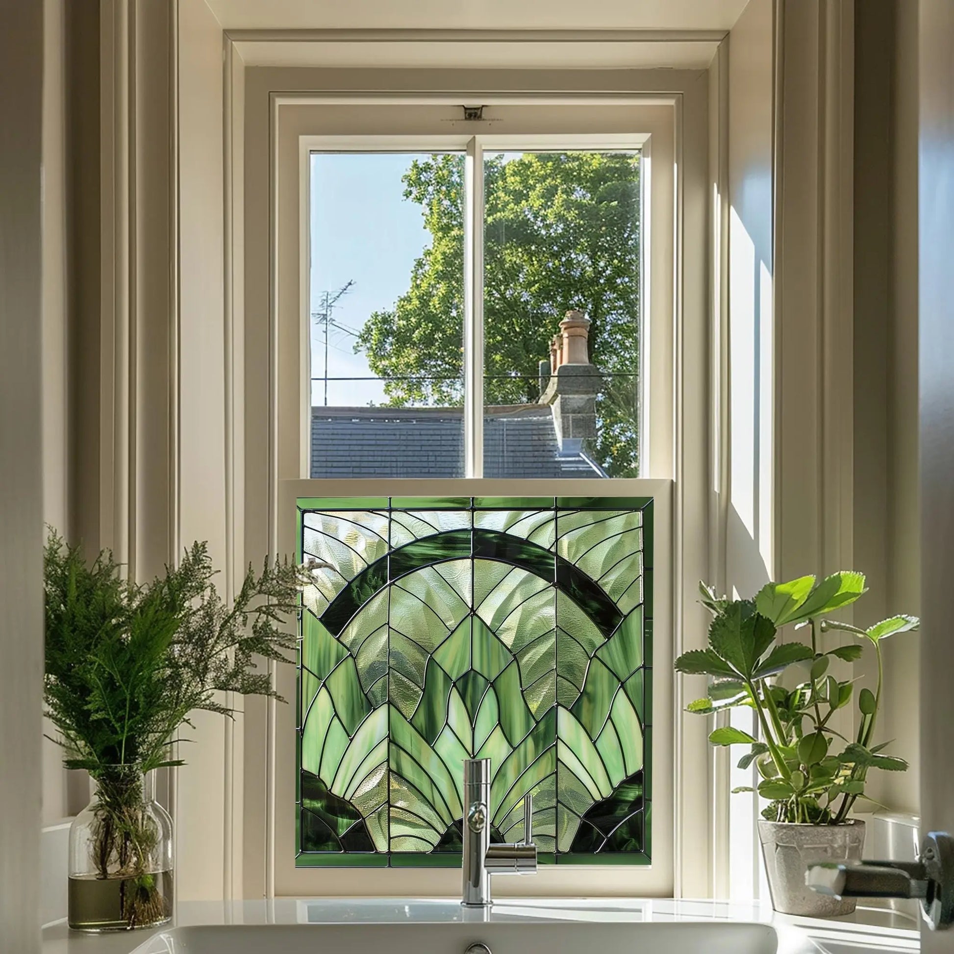 Azzone Stained Glass Privacy Window Film Creative Windows
