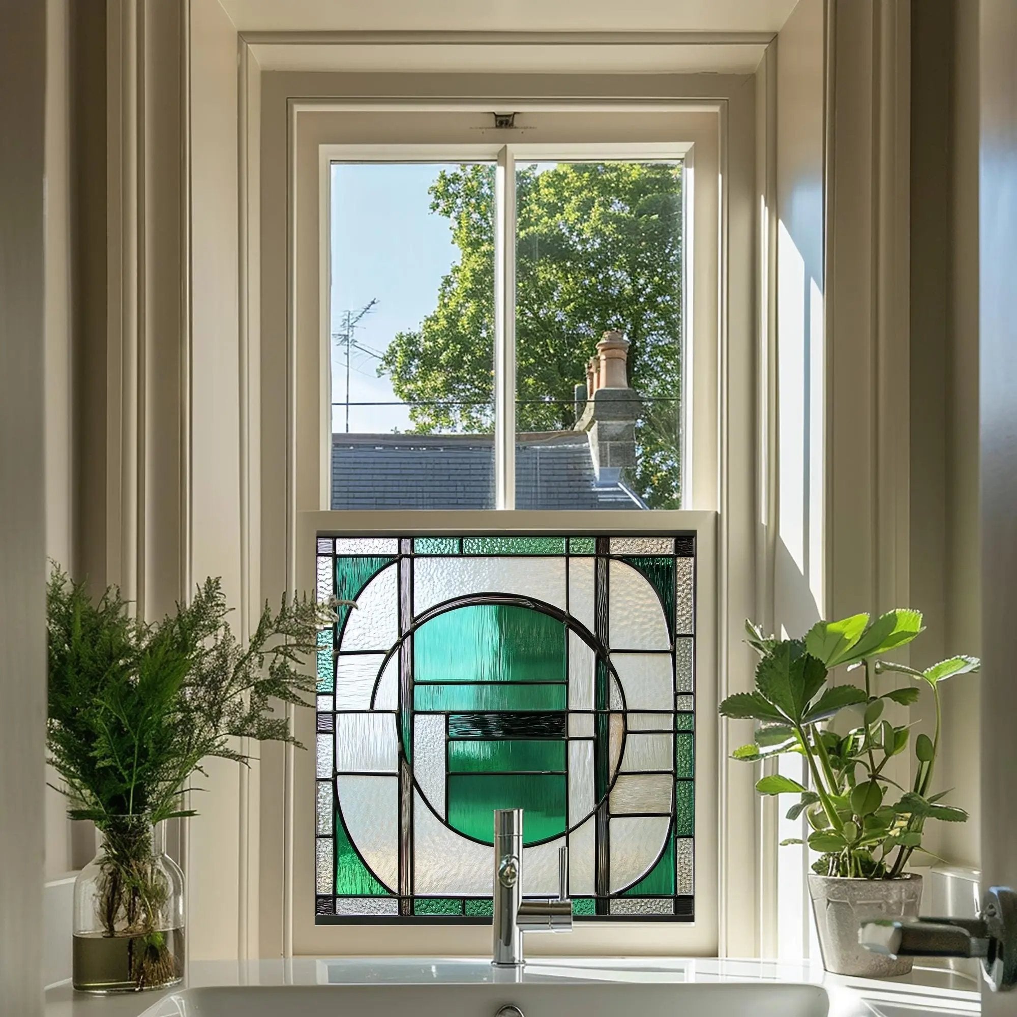 Ascrea Stained Glass Privacy Window Film Creative Windows