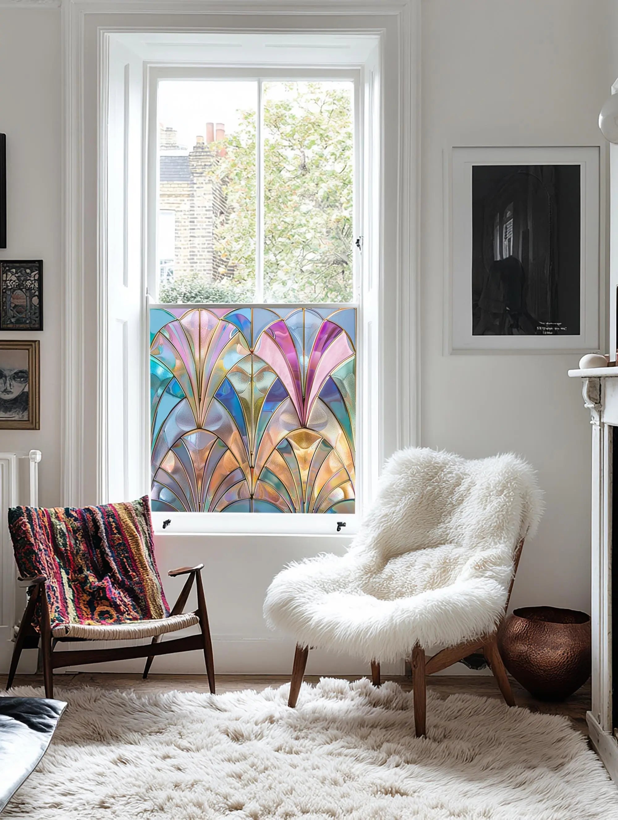 Nonio Stained Glass Privacy Window Film Creative Windows