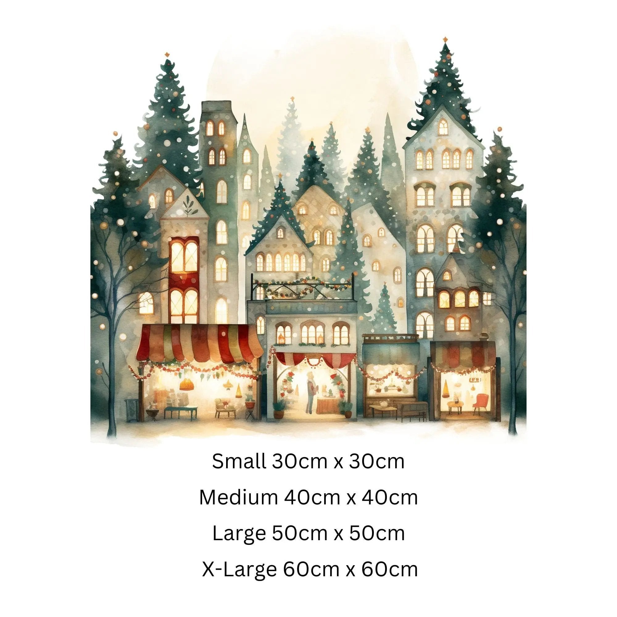 Christmas Winter Scene Window Sticker Creative Windows