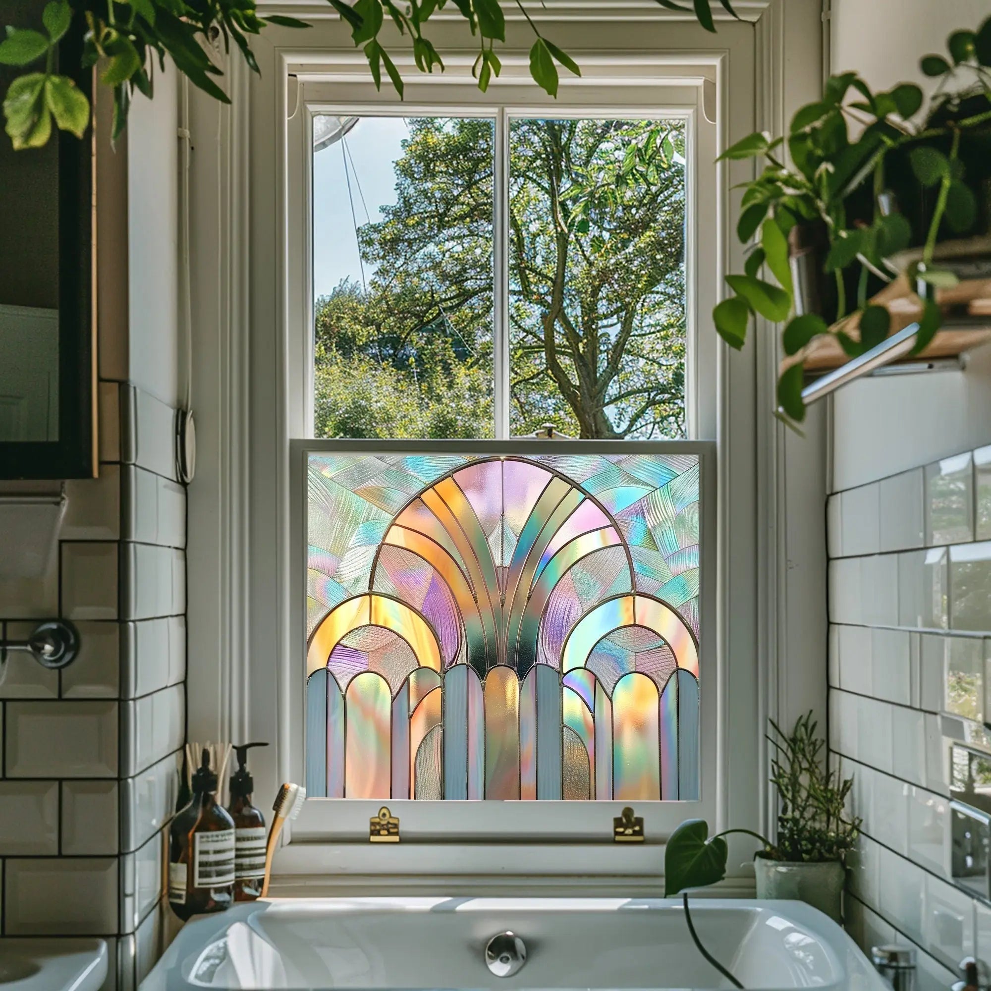 Mergozzo Stained Glass Window Film For Privacy Creative Windows