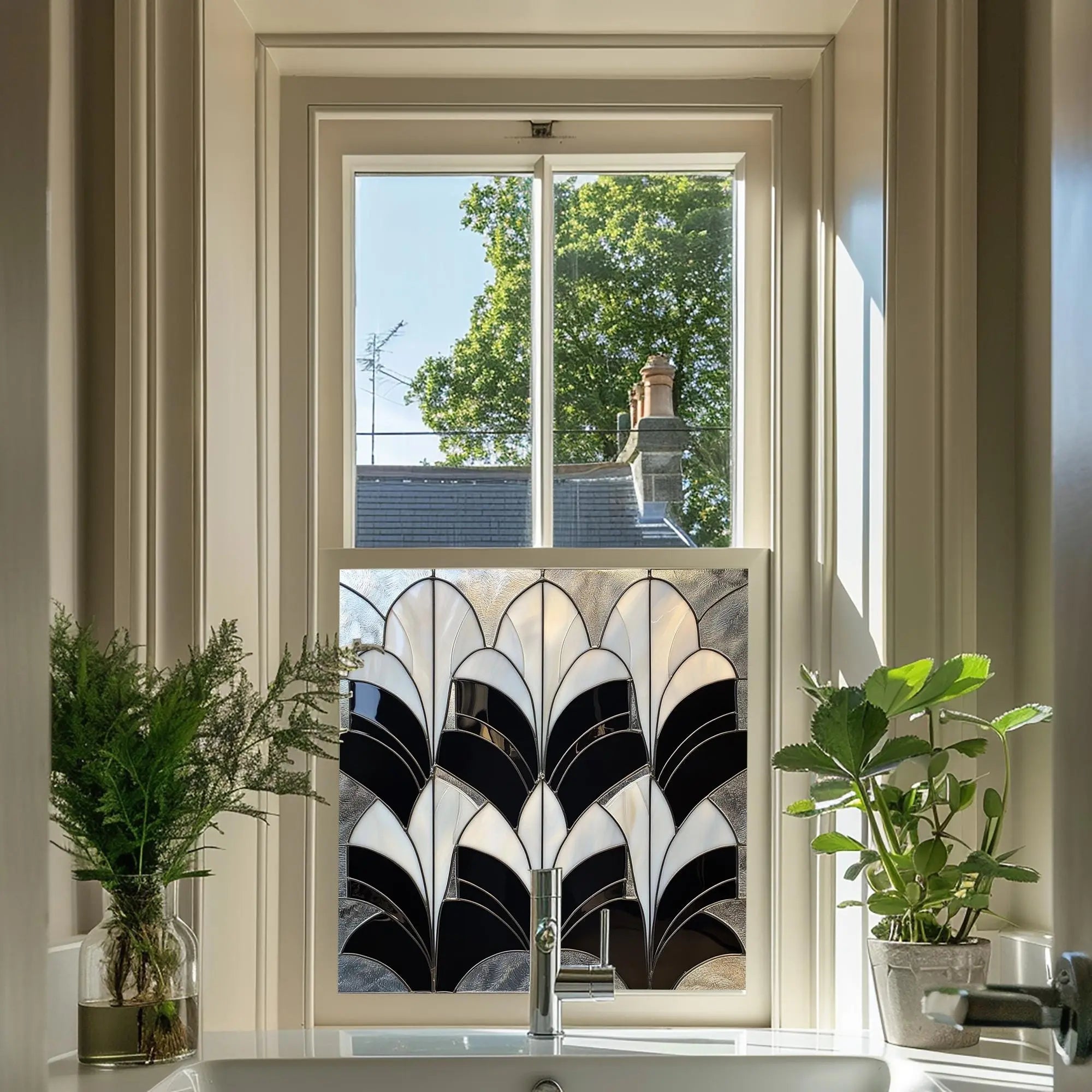 Tonara Stained Glass Privacy Window Sticker Creative Windows