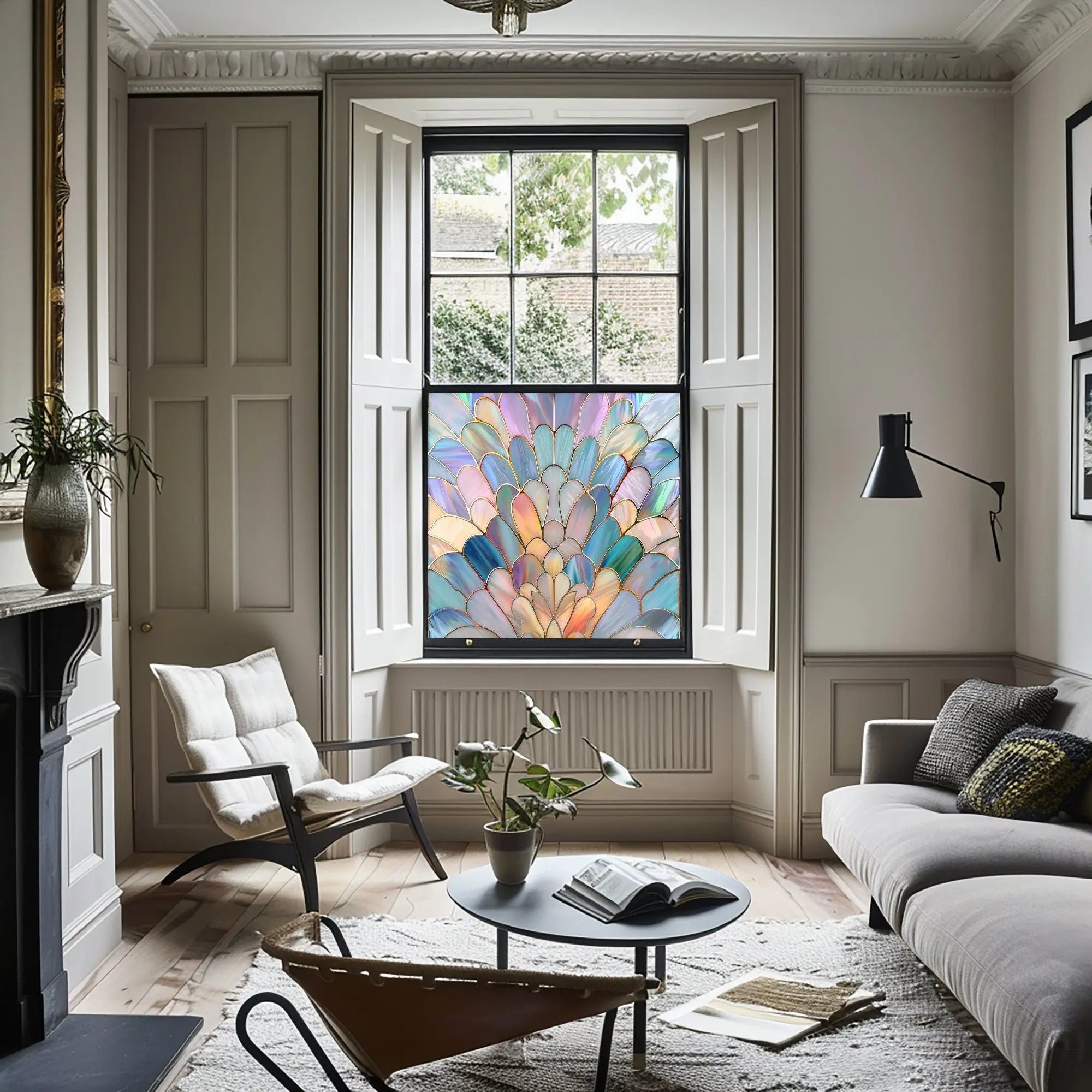 Turri Art Deco Stained Glass Privacy Window Film Creative Windows