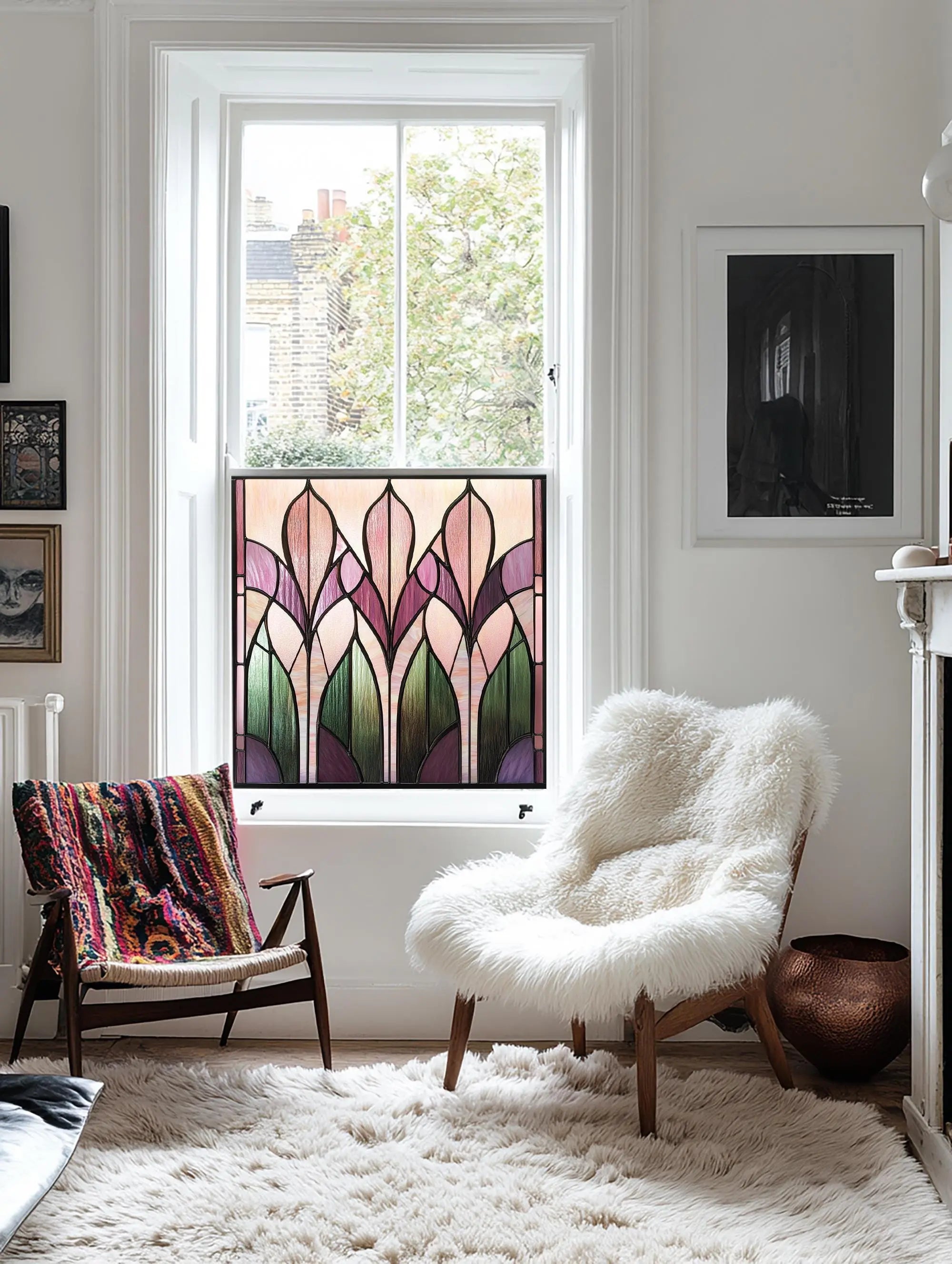 Jerzu Privacy Stained Glass Window Film Creative Windows