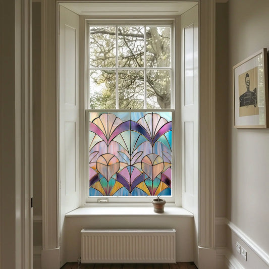 Art Deco Window Film, Privacy Window Film, Window Film, Decorative Window Film, Patterned Window Film, Coloured Window Film, Stained Glass Creative Windows