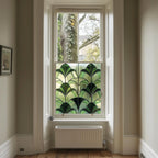 Stained Glass Privacy Window Film Emerald Fan Creative Windows