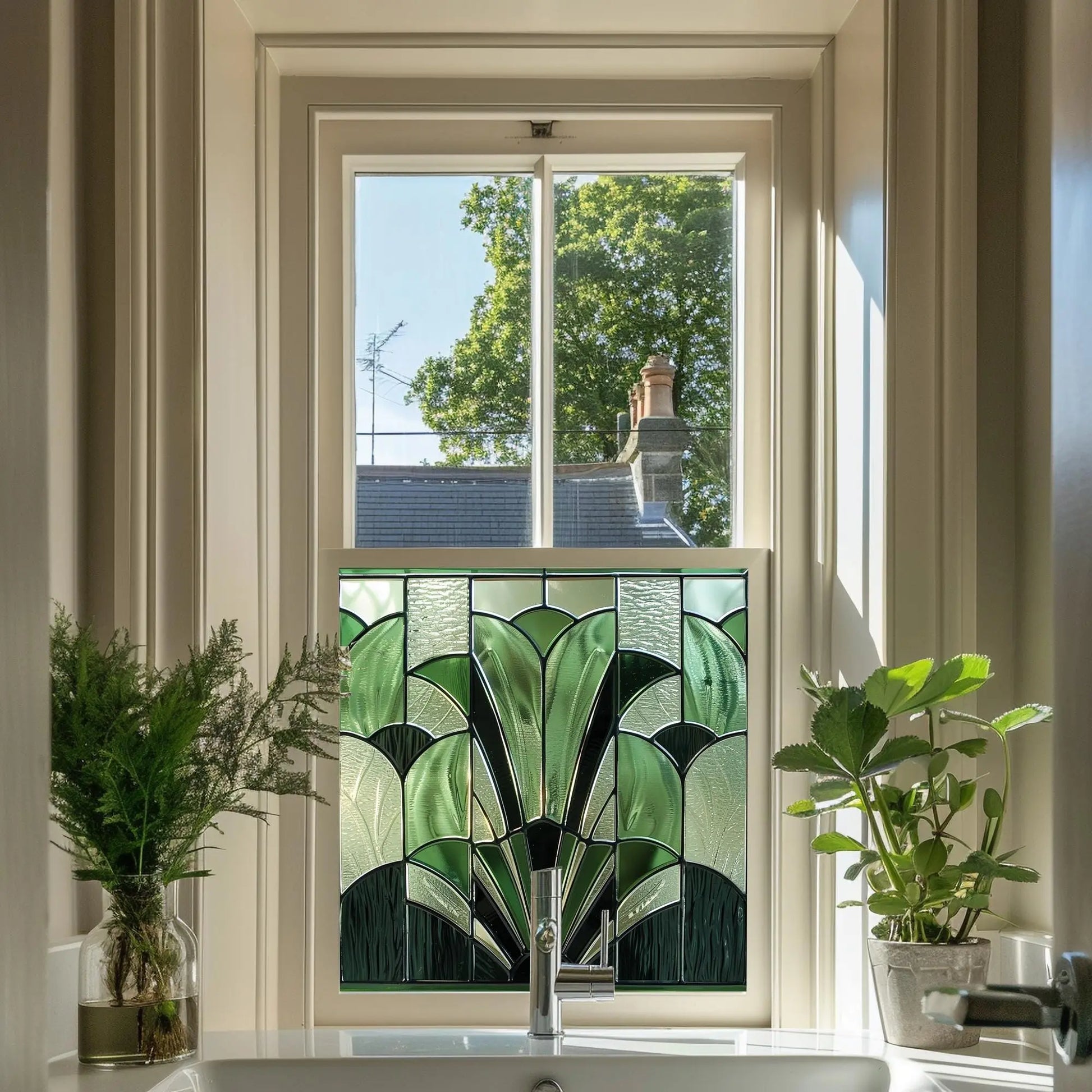 Ittiri Privacy Stained Glass Window Film Creative Windows