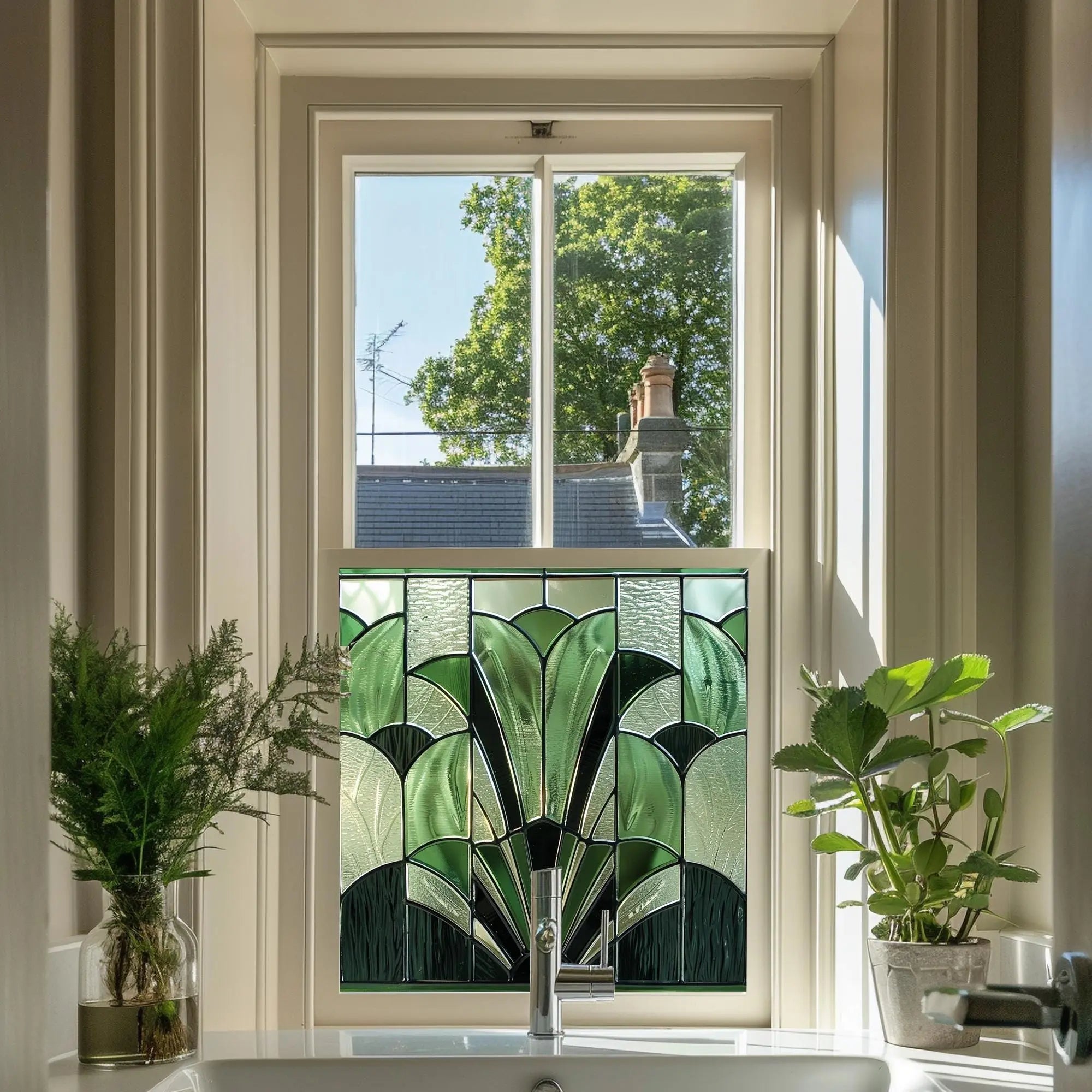 Ittiri Privacy Stained Glass Window Film Creative Windows