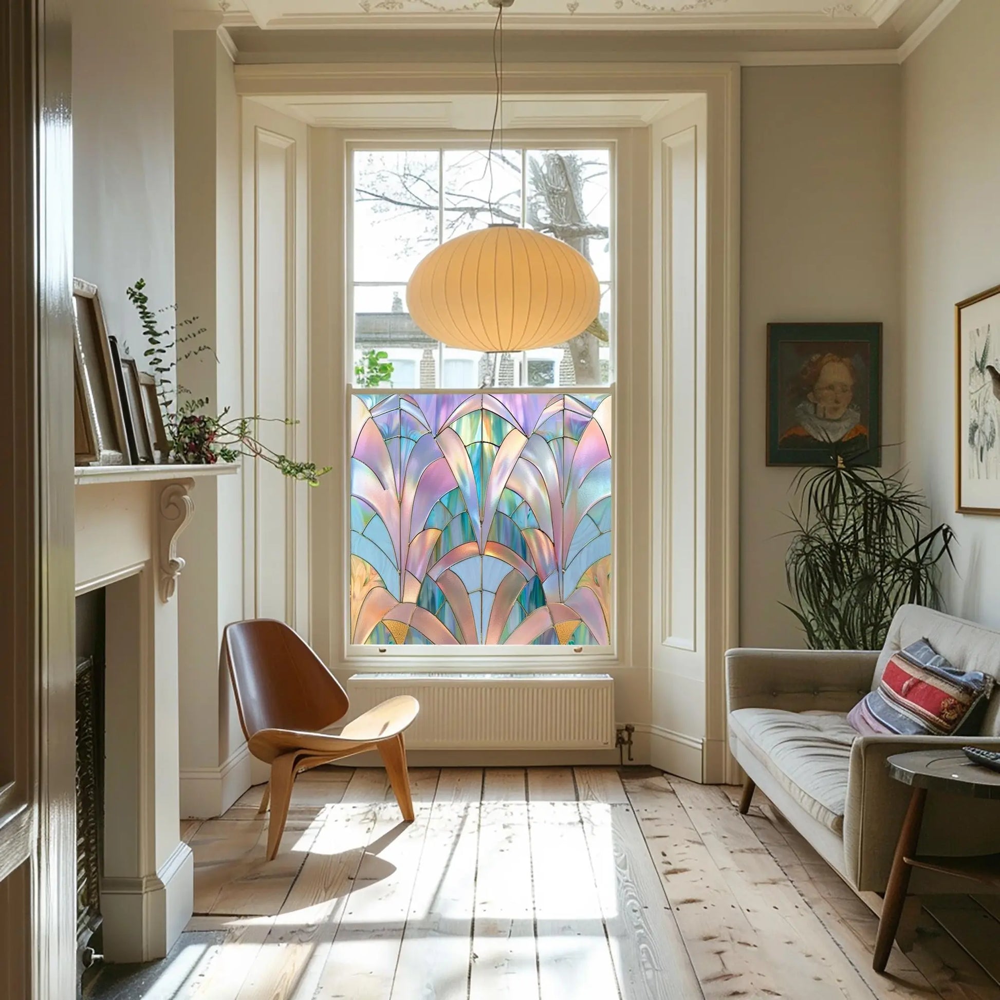 Window Film, Privacy Window Film, Art Deco Window Film, Decorative Window Film, Window, Front Door Window Film, Stained Glass Window Film Creative Windows