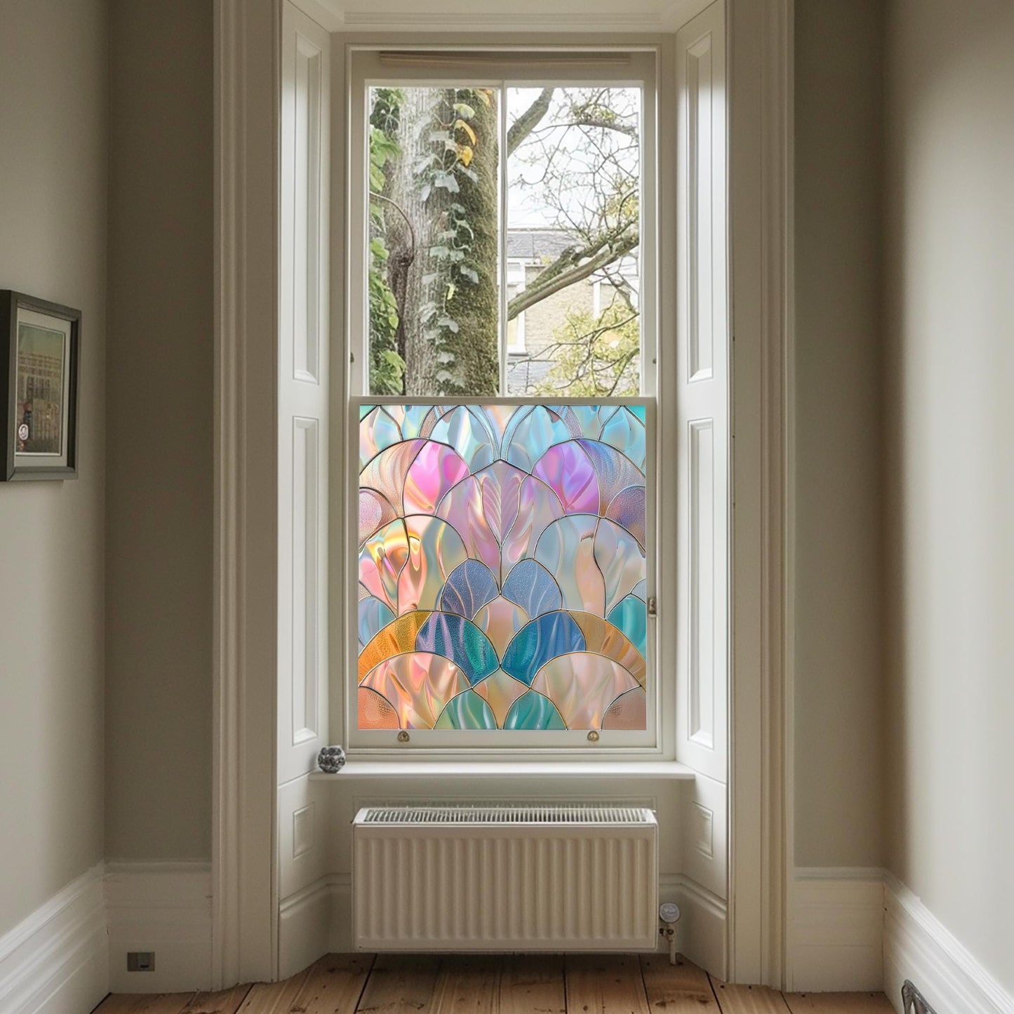 Rainbow Coloured Window Film, Privacy Window Film, Art Deco Window Film, Decorative Window Film, Stained Glass Window Film, Window Film Creative Windows