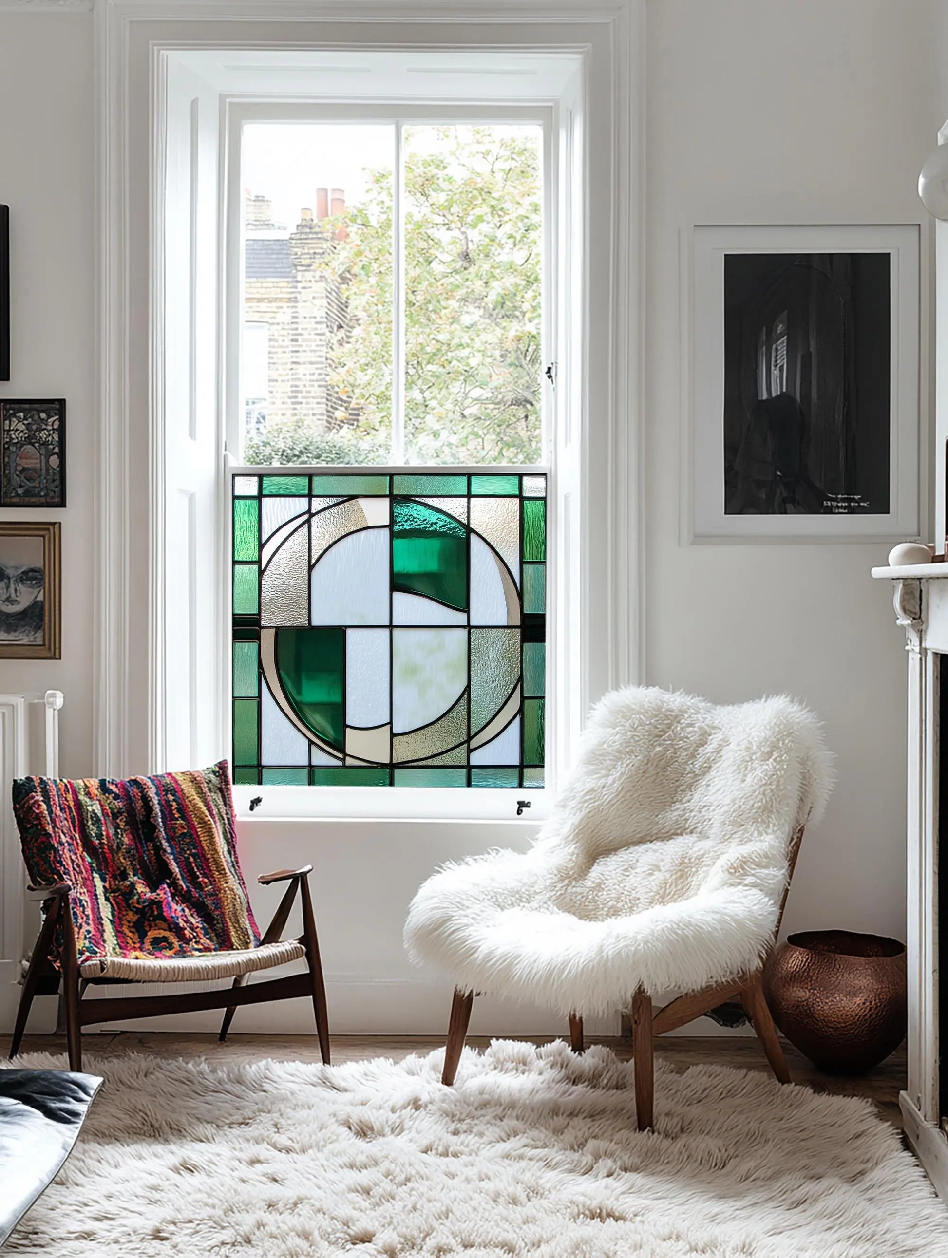 Ivrea Privacy Stained Glass Window Film Creative Windows
