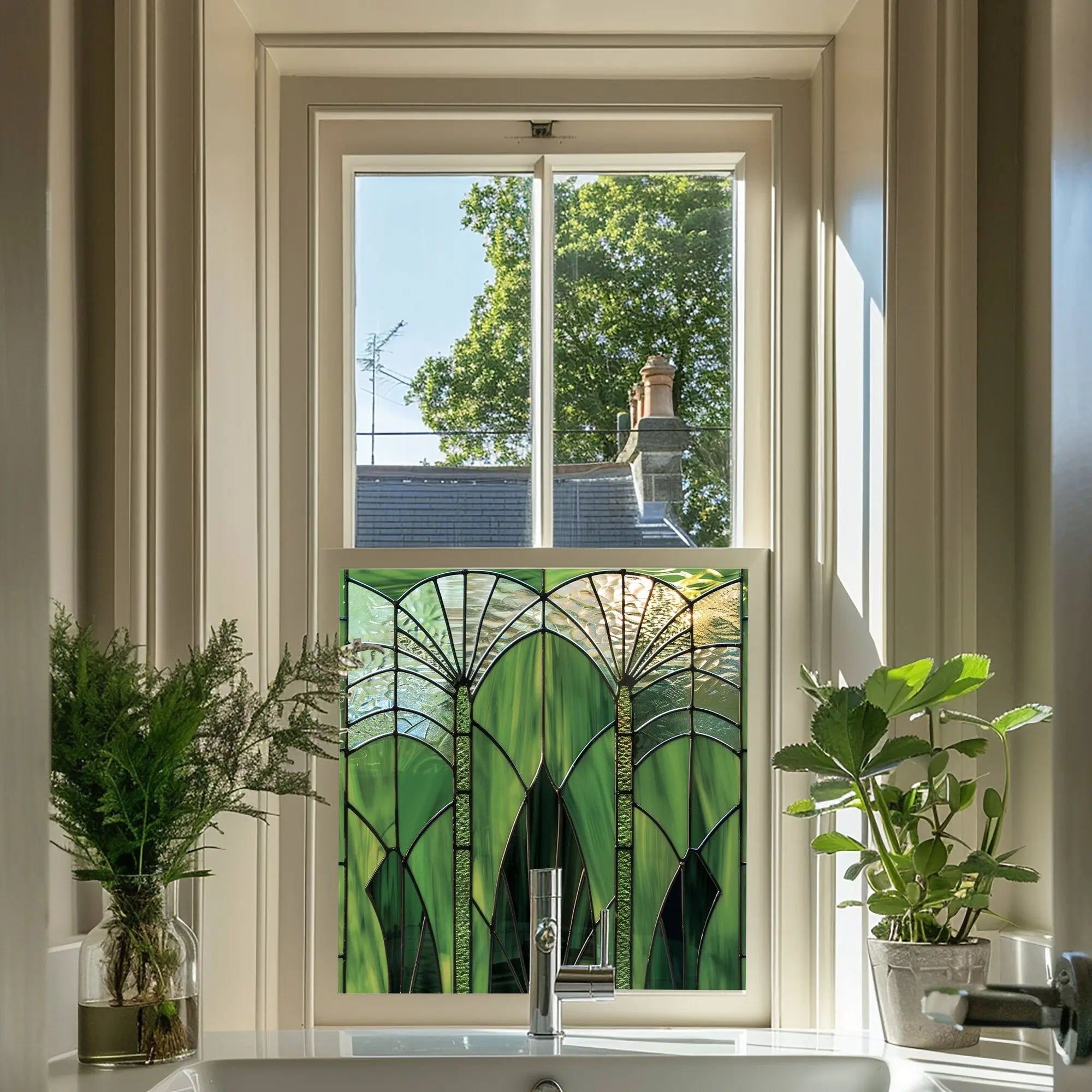 Vaie Stained Glass Privacy Window Film Creative Windows