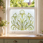 Art Nouveau Iris Privacy Window Film