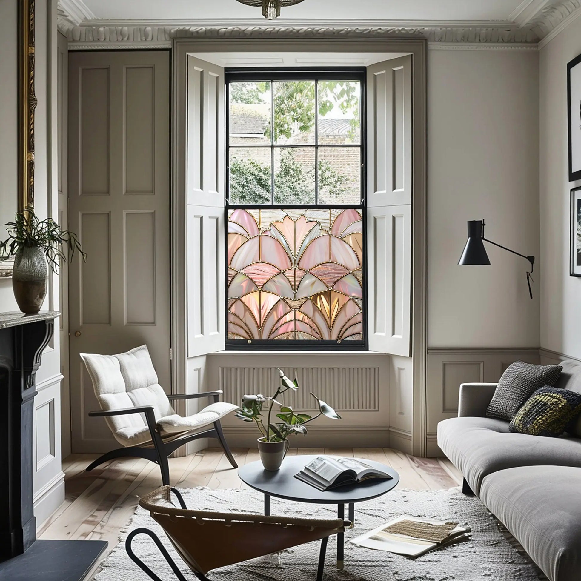 Aradeo Stained Glass Privacy Window Film Creative Windows