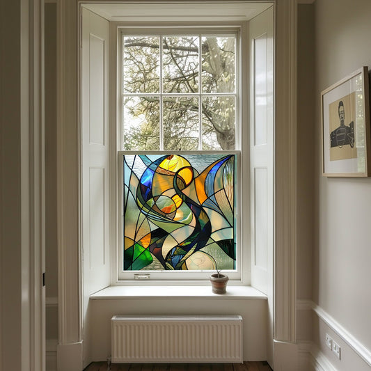 Art Deco Window Film, Privacy Window Film, Window Film, Decorative Window Film, Patterned Window Film, Coloured Window Film, Stained Glass Creative Windows