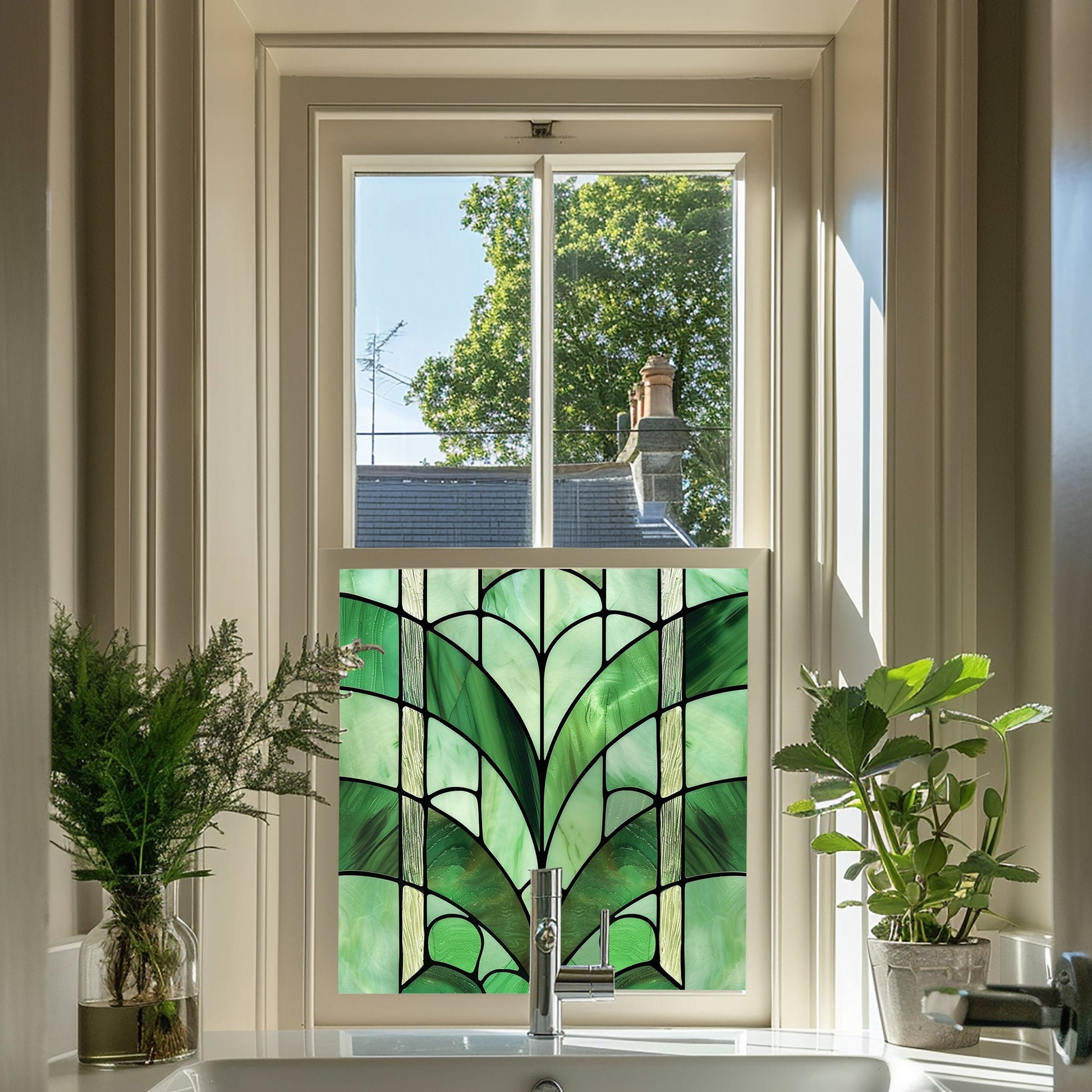 Art Deco Window Film, Privacy Window Film, Window Film, Decorative Window Film, Patterned Window Film, Coloured Window Film, Stained Glass Creative Windows