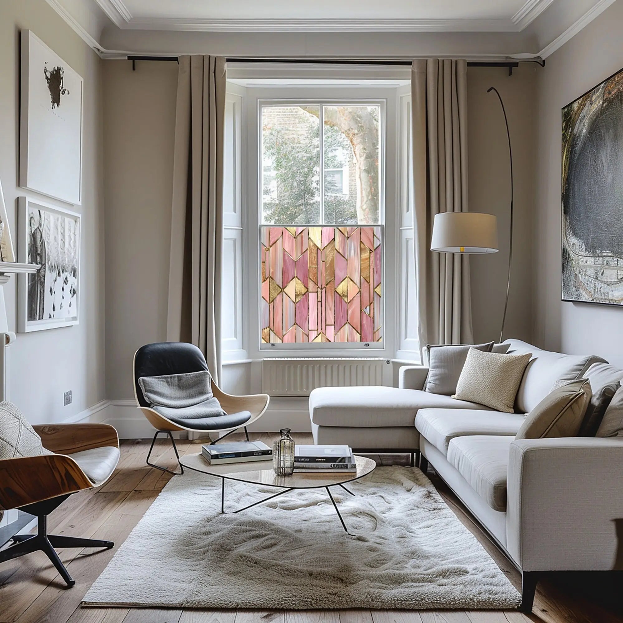 Romeno Privacy Stained Glass Window Film Creative Windows