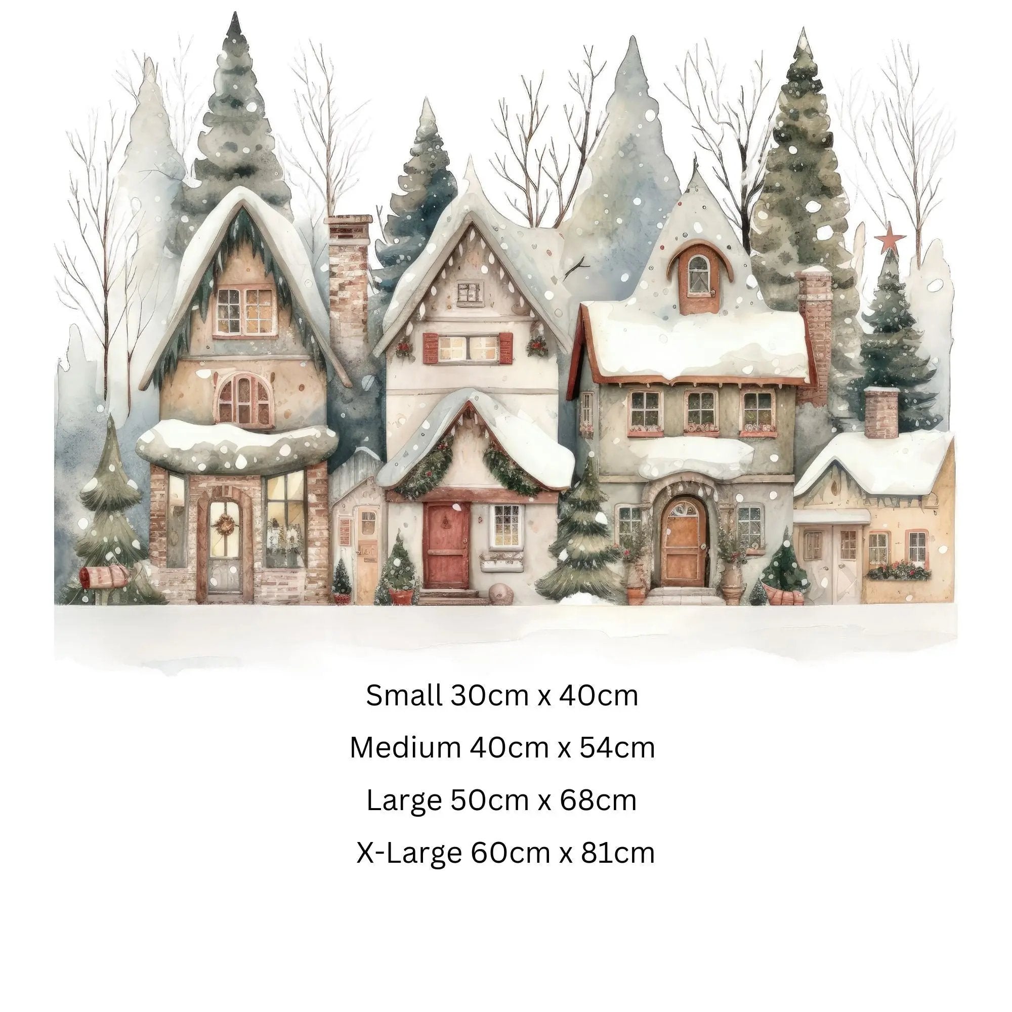 Christmas Winter Scene Window Sticker Creative Windows