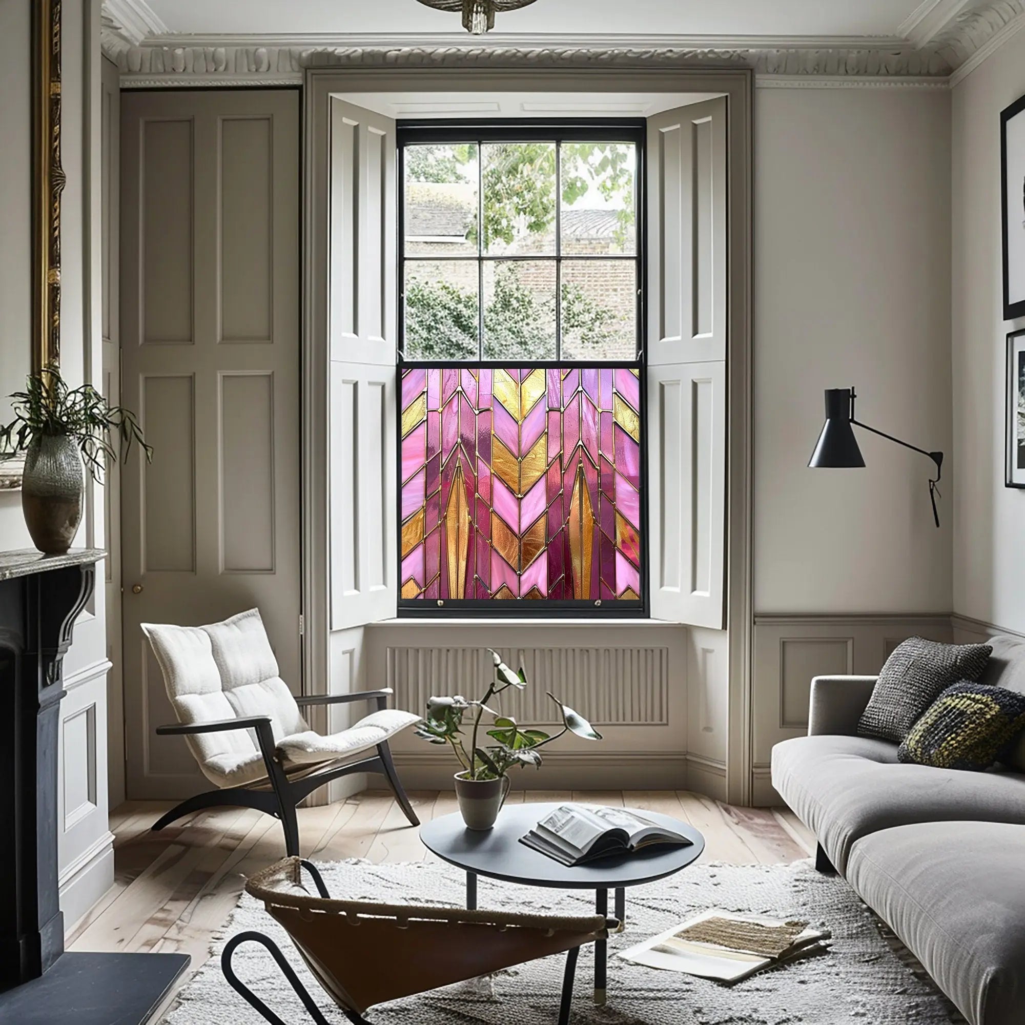 Oniferi Stained Glass Privacy Window Film Creative Windows