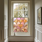 Stained Glass Privacy Window Film Pink Fan Creative Windows