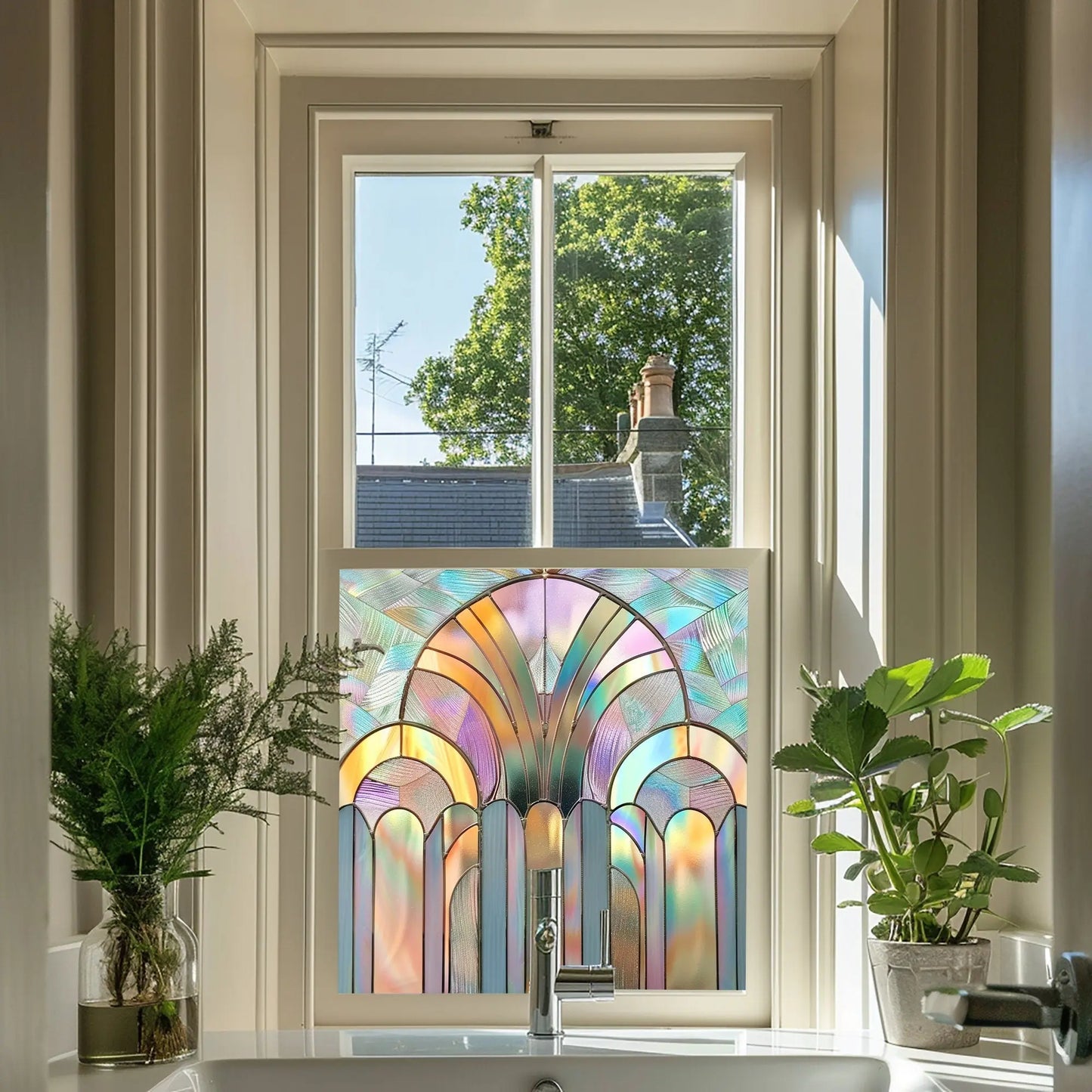 Mergozzo Stained Glass Window Film For Privacy Creative Windows