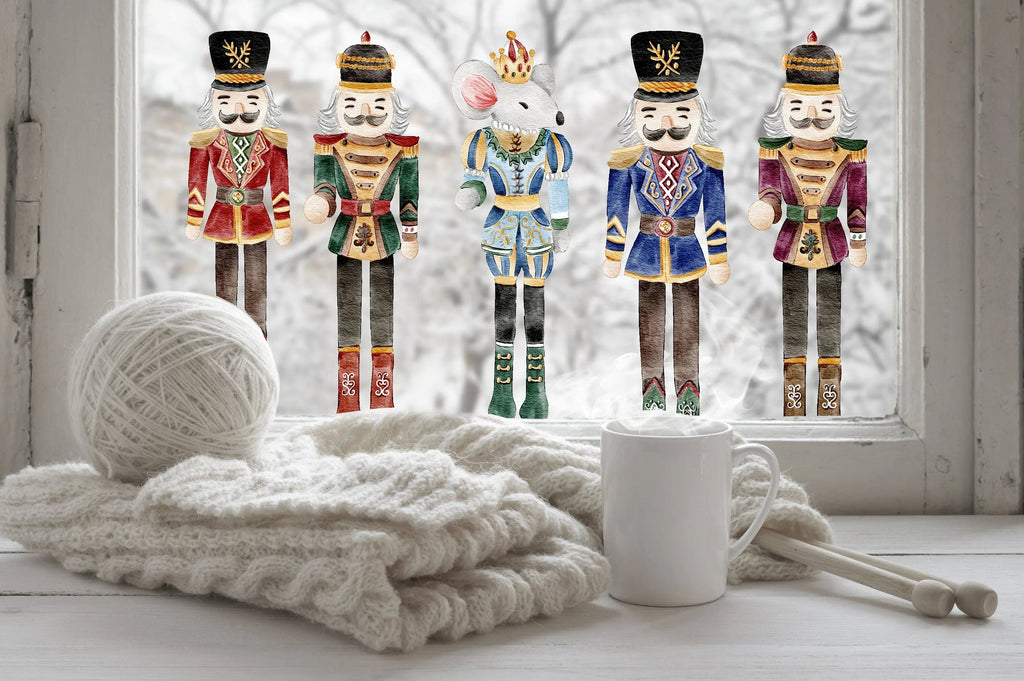 Double-Sided Reusable Christmas Nutcracker Window Stickers! Creative Windows