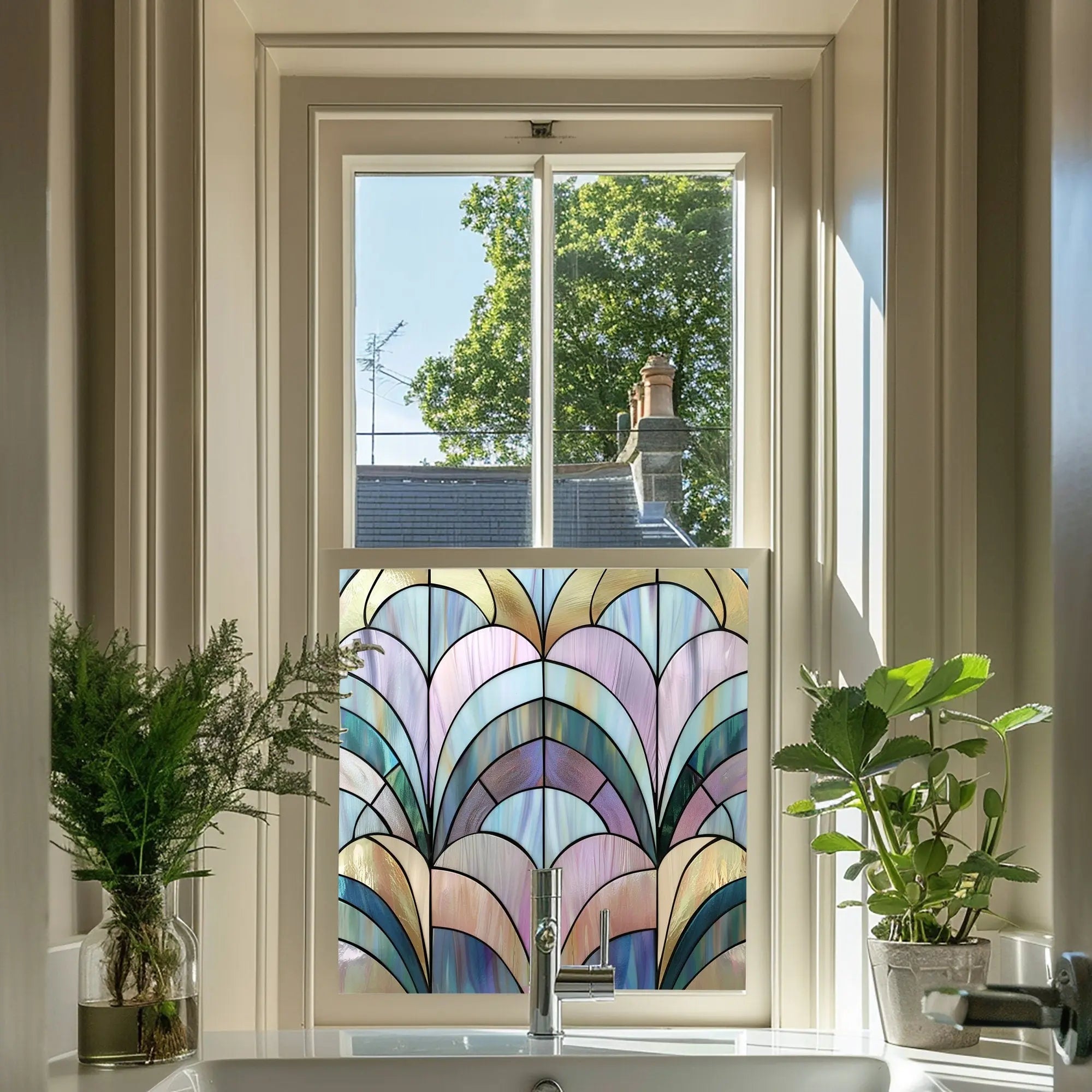 Vigolo Stained Glass Privacy Window Film Creative Windows
