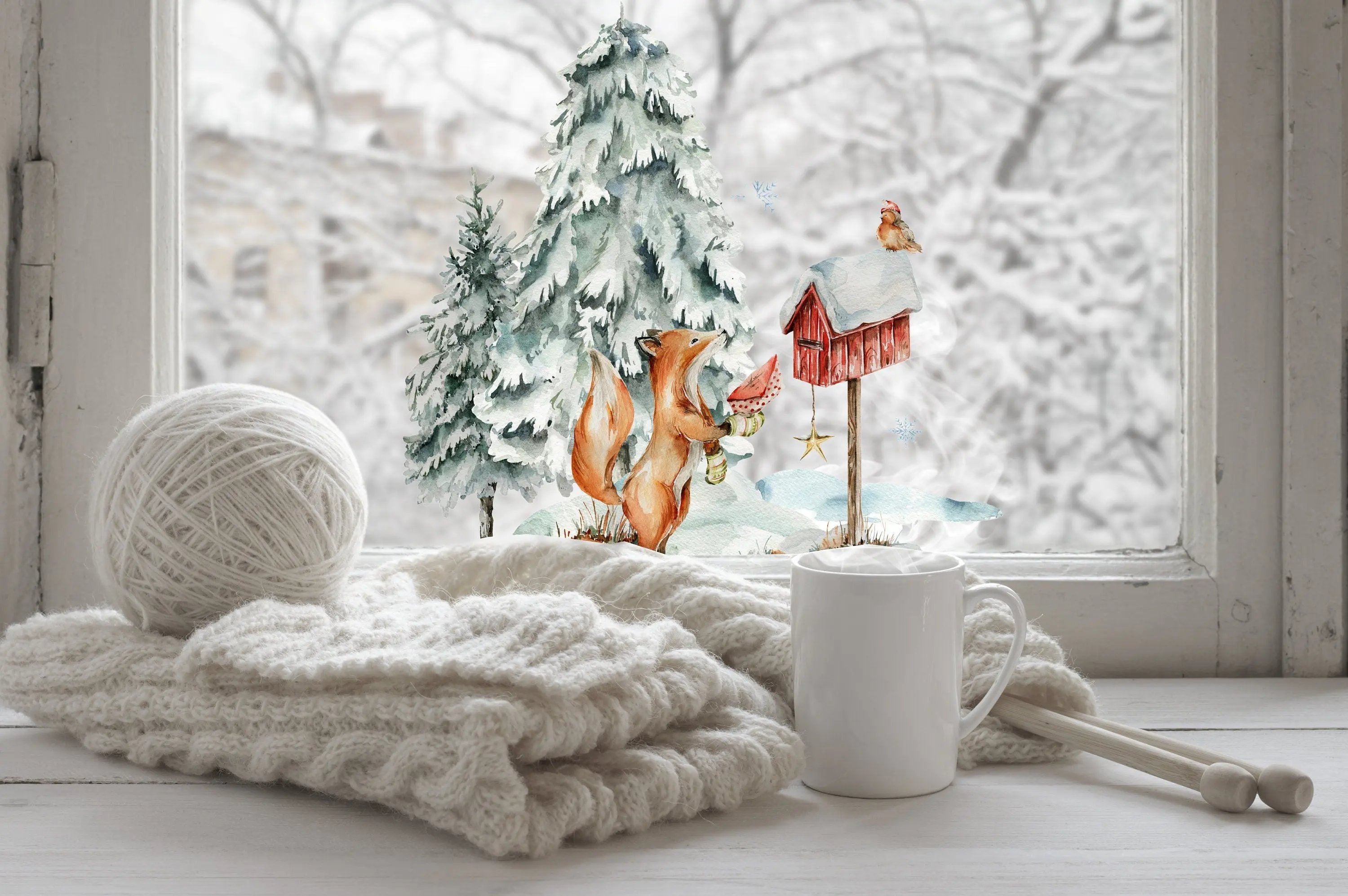 Bring the Magic Home, Christmas Scene Window Sticker Creative Windows