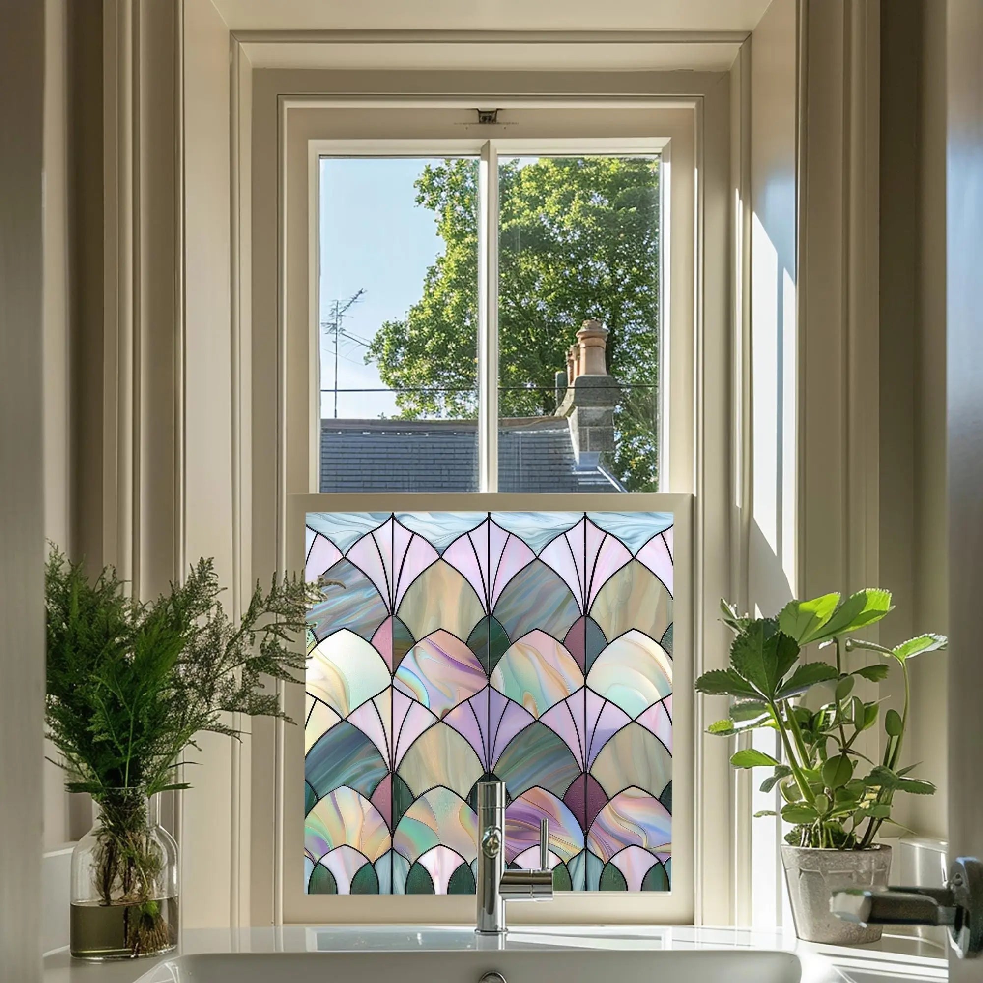 Nucetto Stained Glass Privacy Window Film: A Touch of Elegance Creative Windows