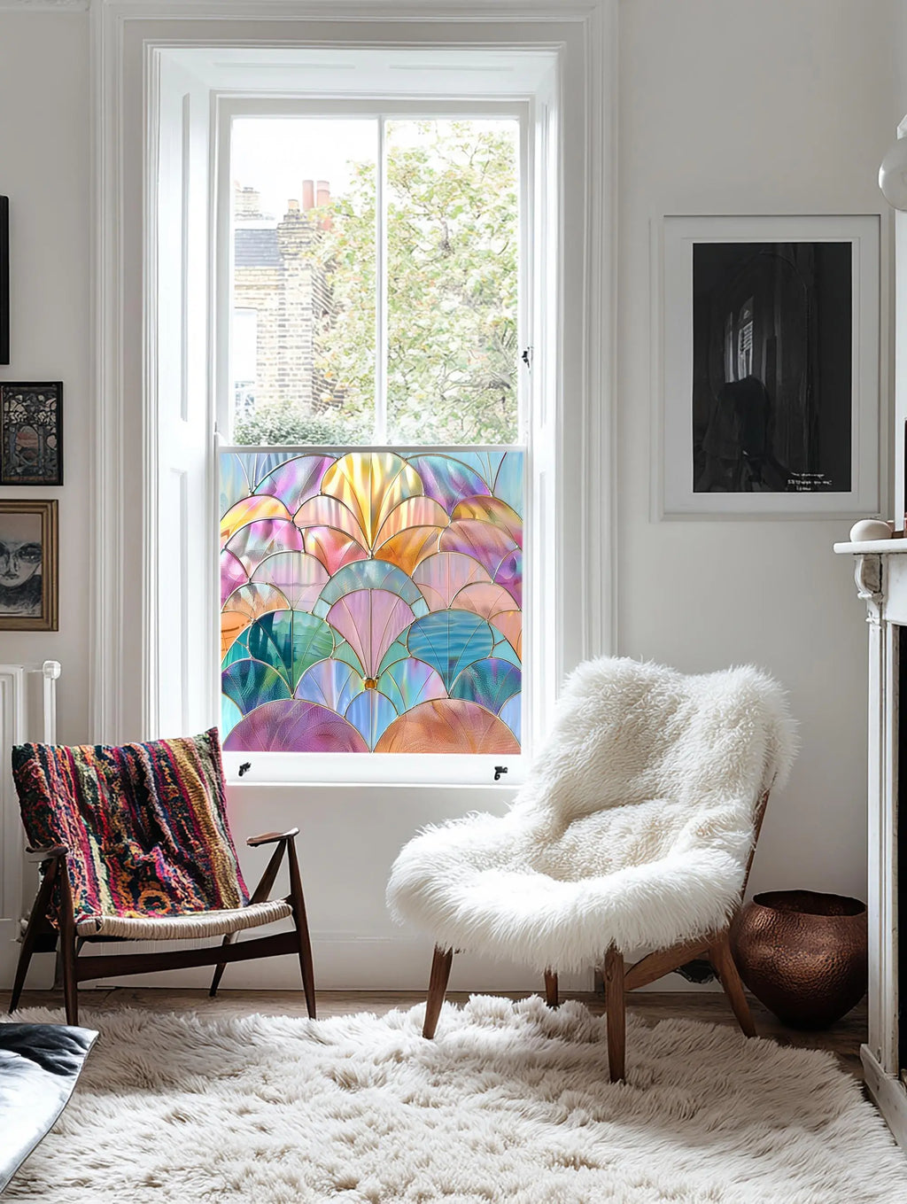 Laglio Privacy Stained Glass Window Film Creative Windows