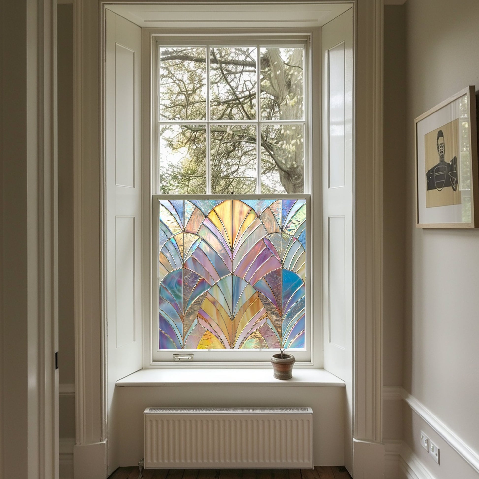 Art Deco Window Film, Privacy Window Film, Window Film, Decorative Window Film, Patterned Window Film, Coloured Window Film, Stained Glass Creative Windows