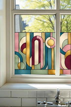 Geometric Stained Glass Window Film