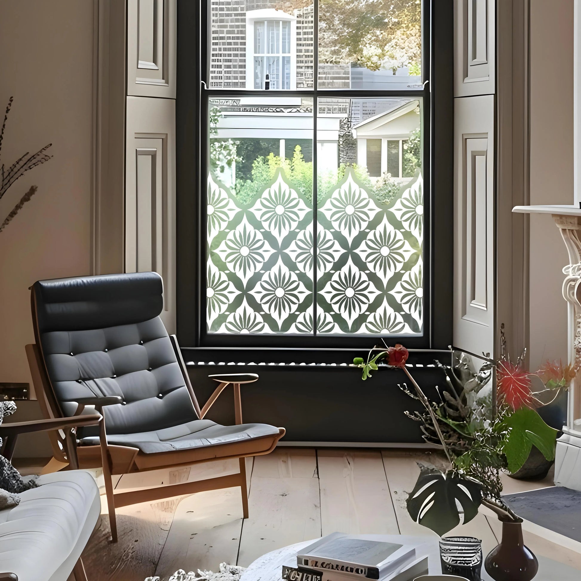 Gussola Privacy Frosted Window Film Border Creative Windows