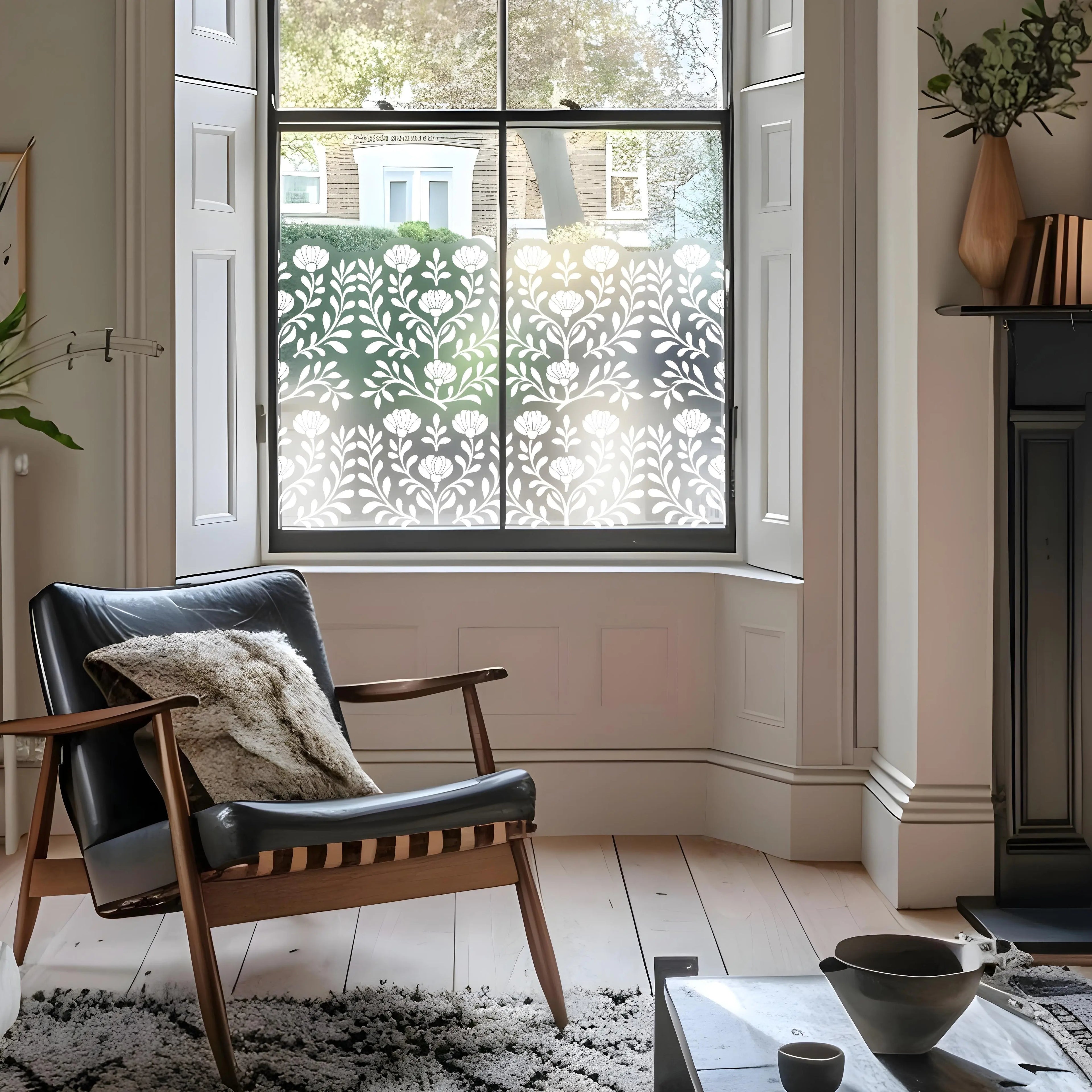 Guspini Frosted Privacy Window Film Border Creative Windows