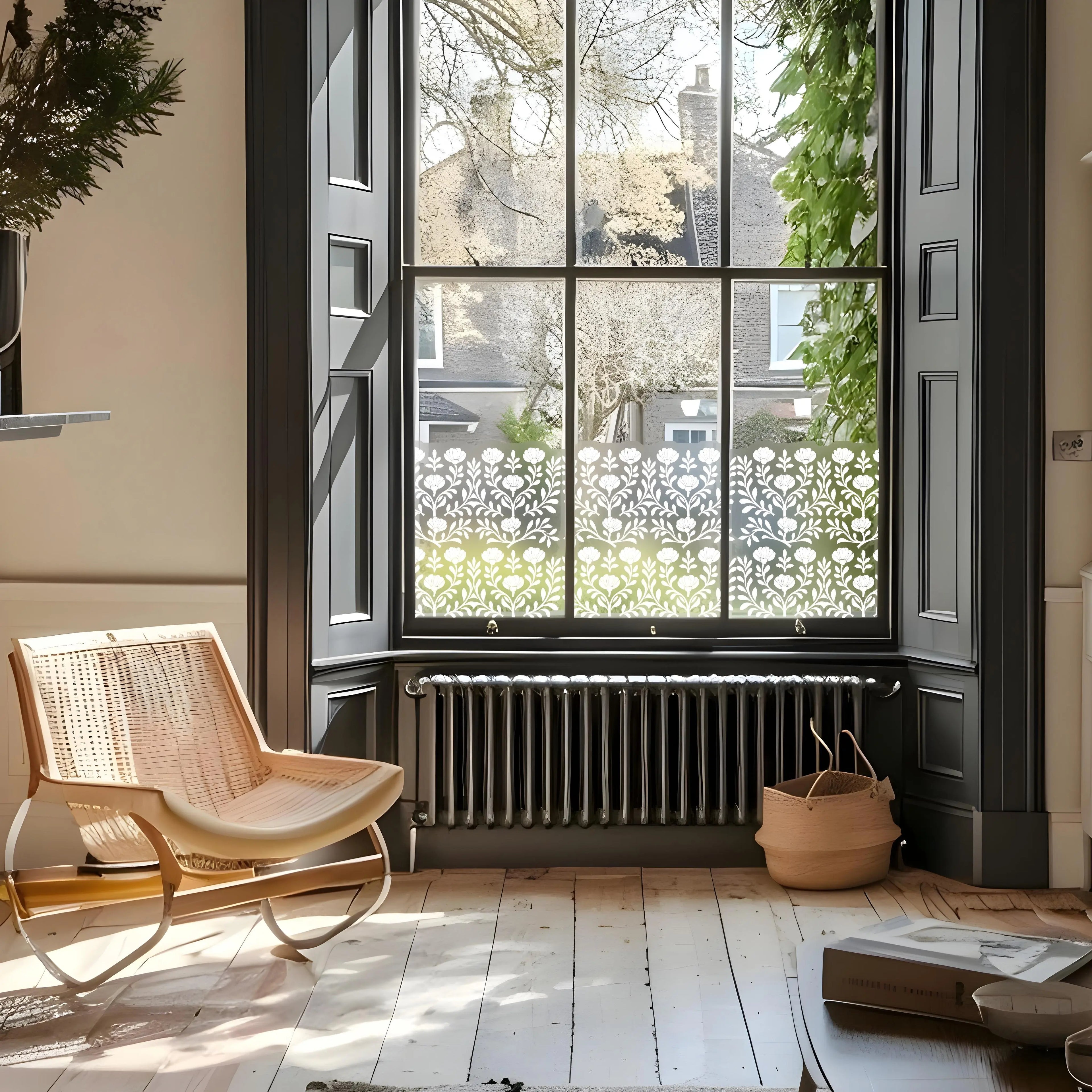 Guspini Frosted Privacy Window Film Border Creative Windows