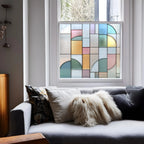 Stained Glass Window Film | Privacy Window Film | Modern Geometric
