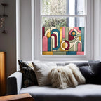 Abstract Stained Glass Window Film